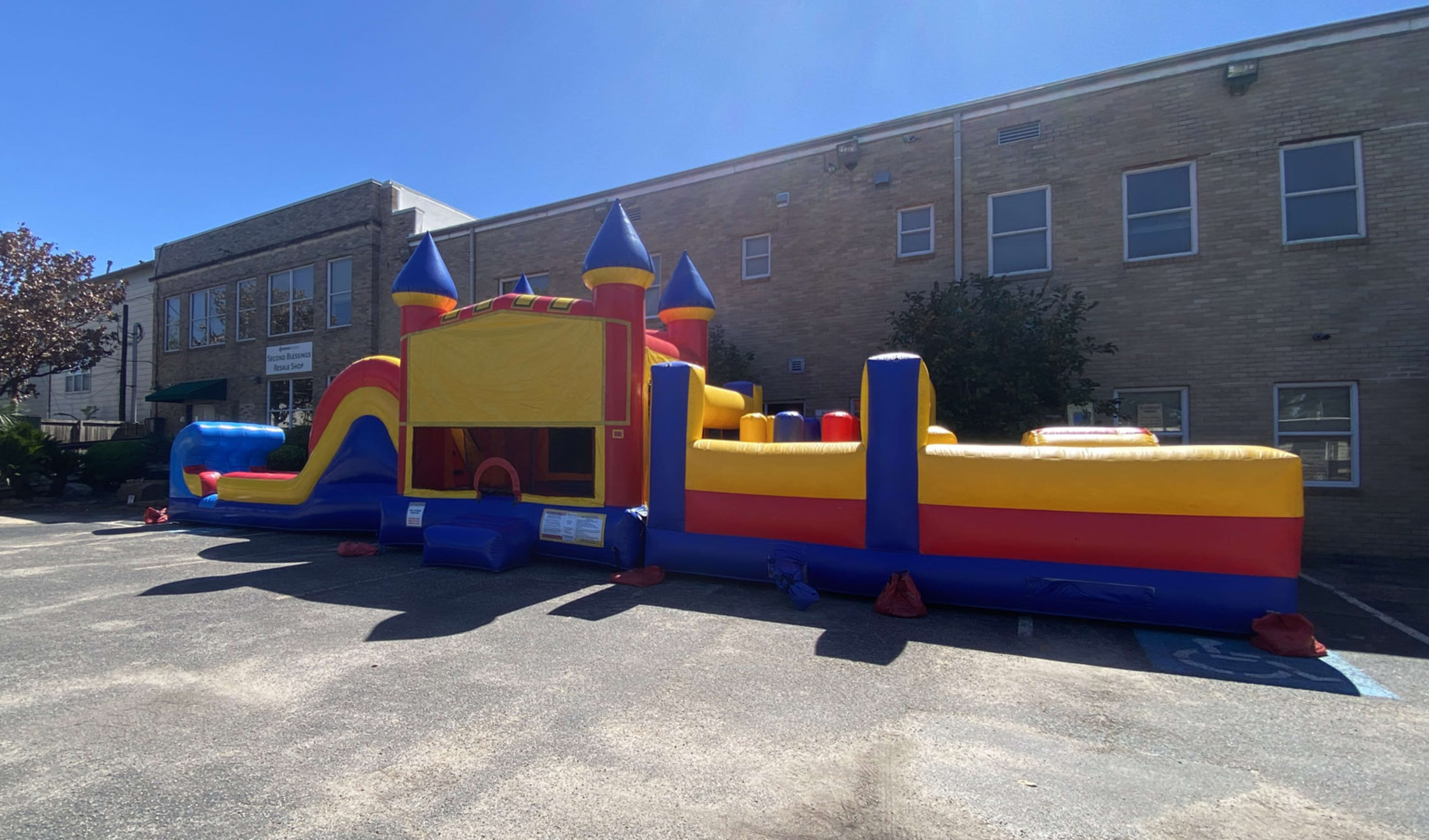 50ft Long Bounce House Obstacle Course