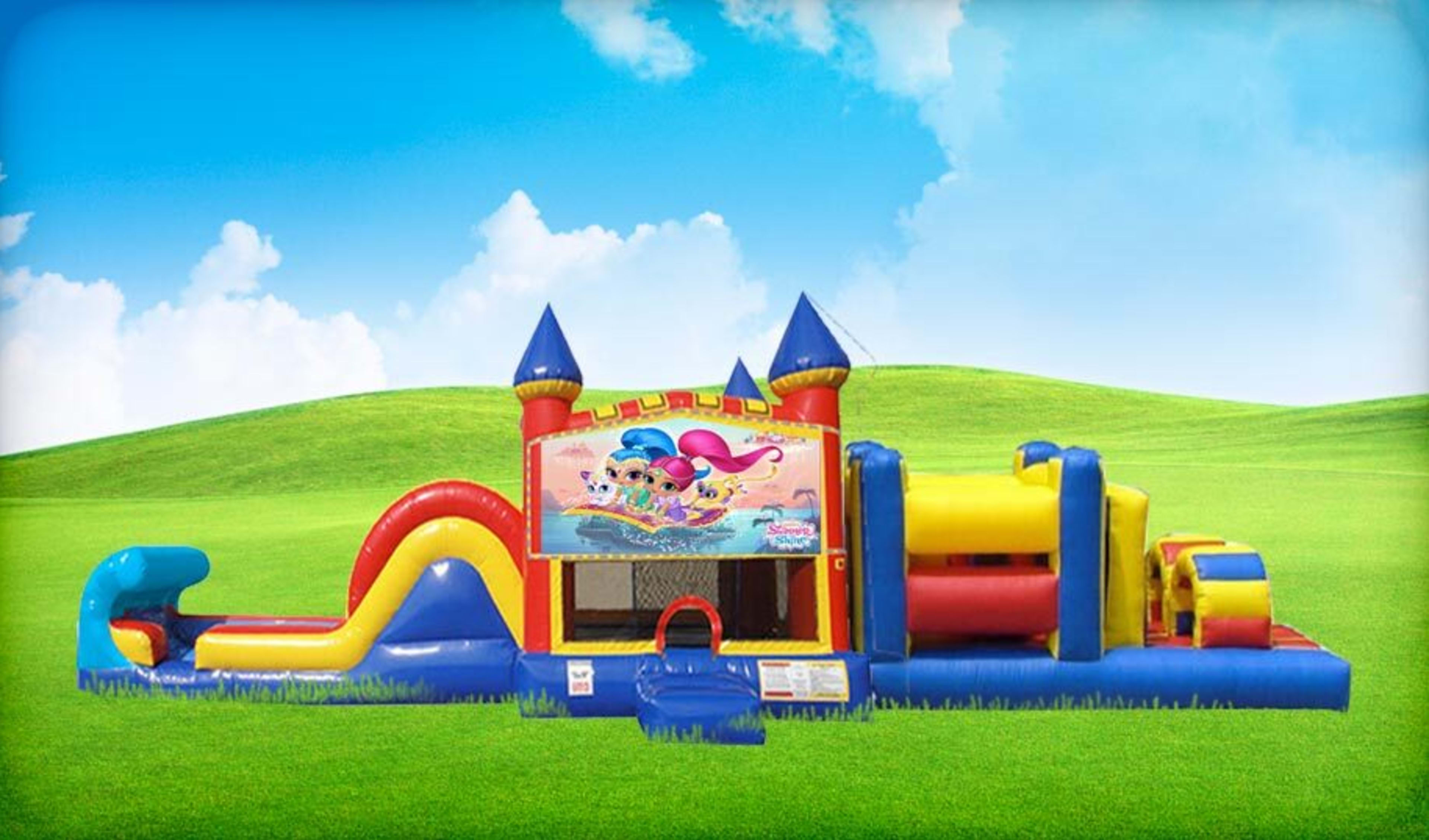 50ft Trolls Bounce House Obstacle Course