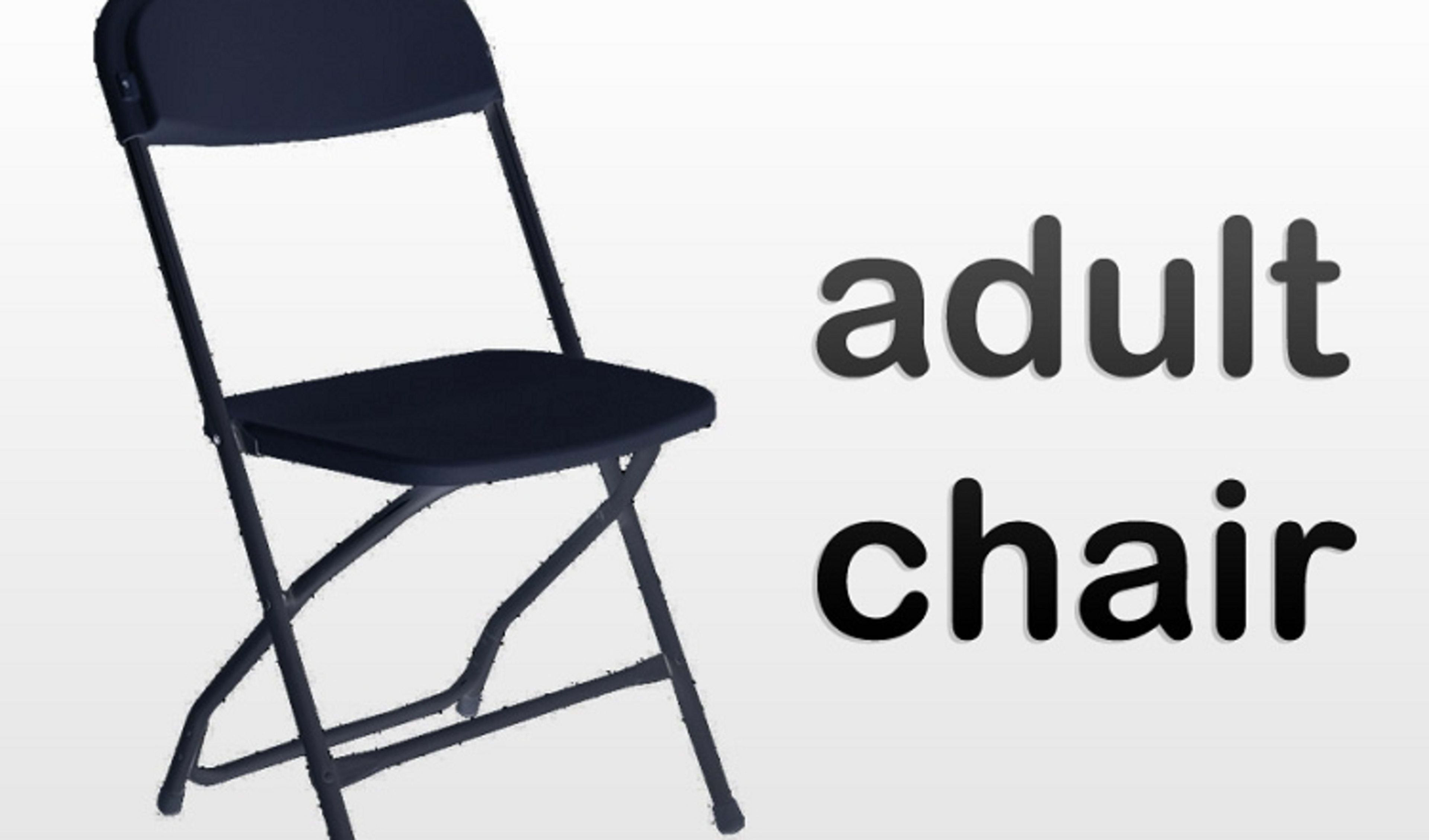 black folding chair rental