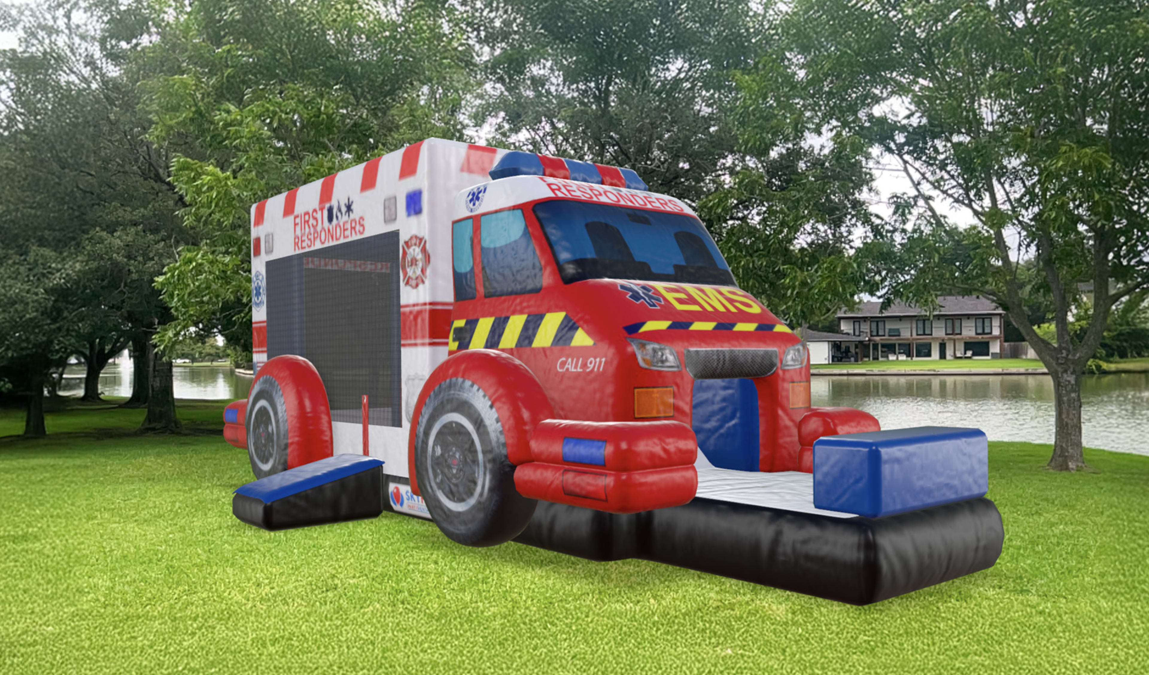 Ambulance Rescue Inflatable Moonwalk Rental