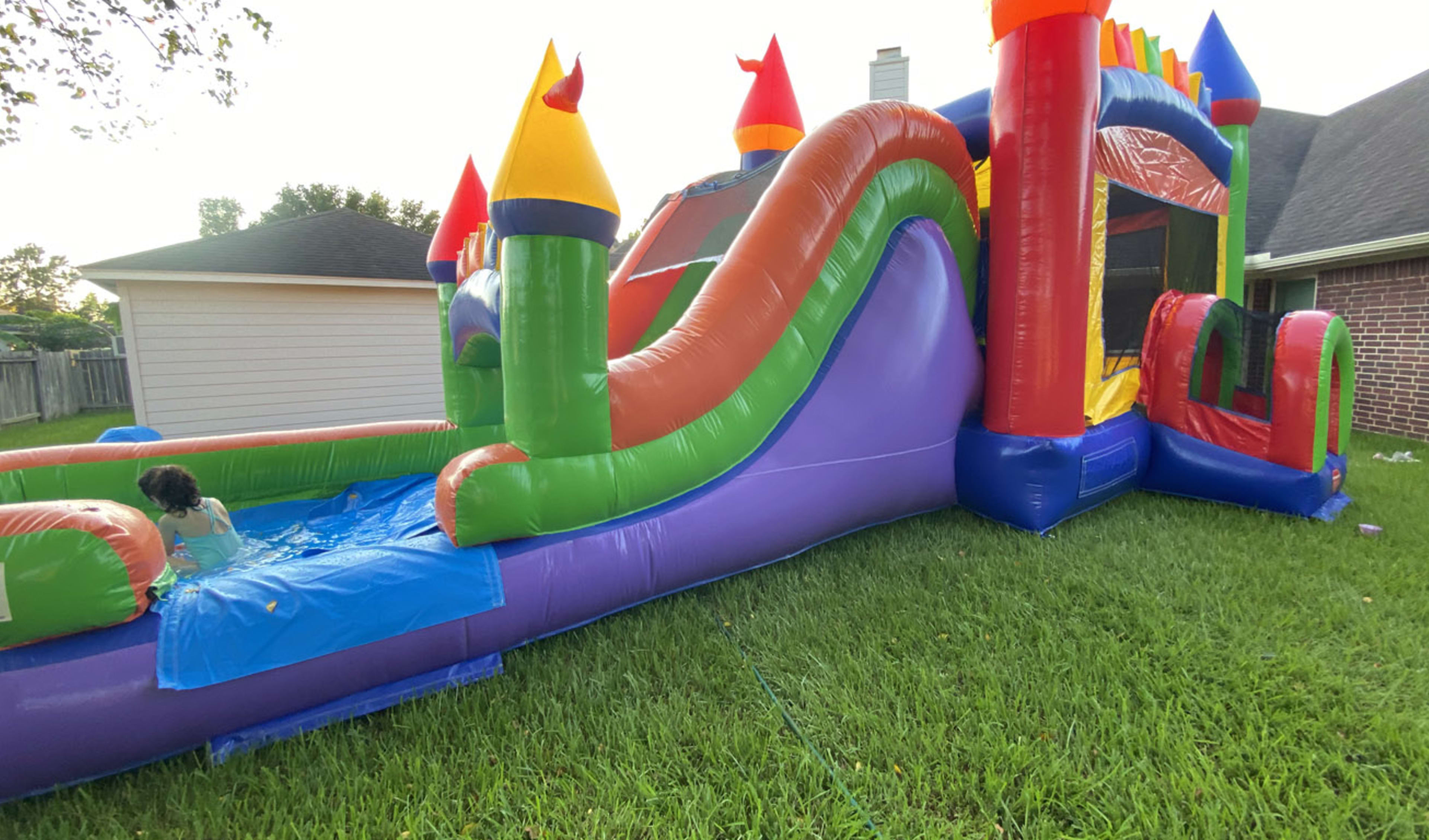 Party Rainbow Modern Bounce House Combo