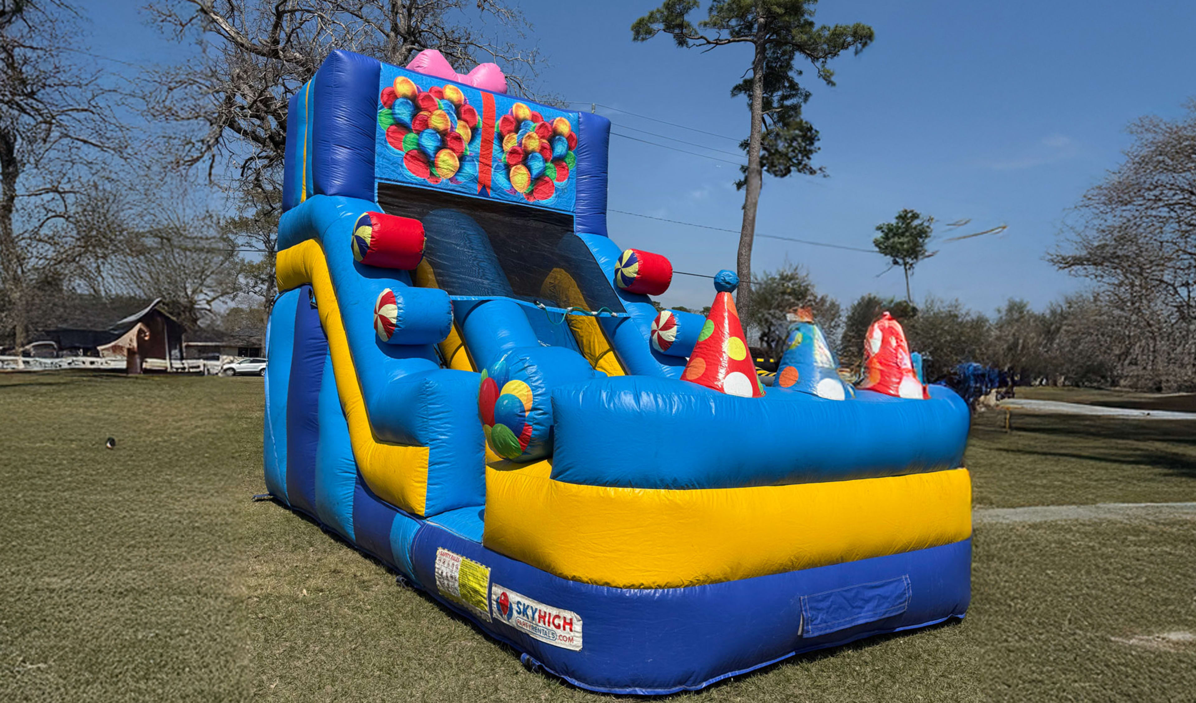 Side View of Birthday Gift themed slide