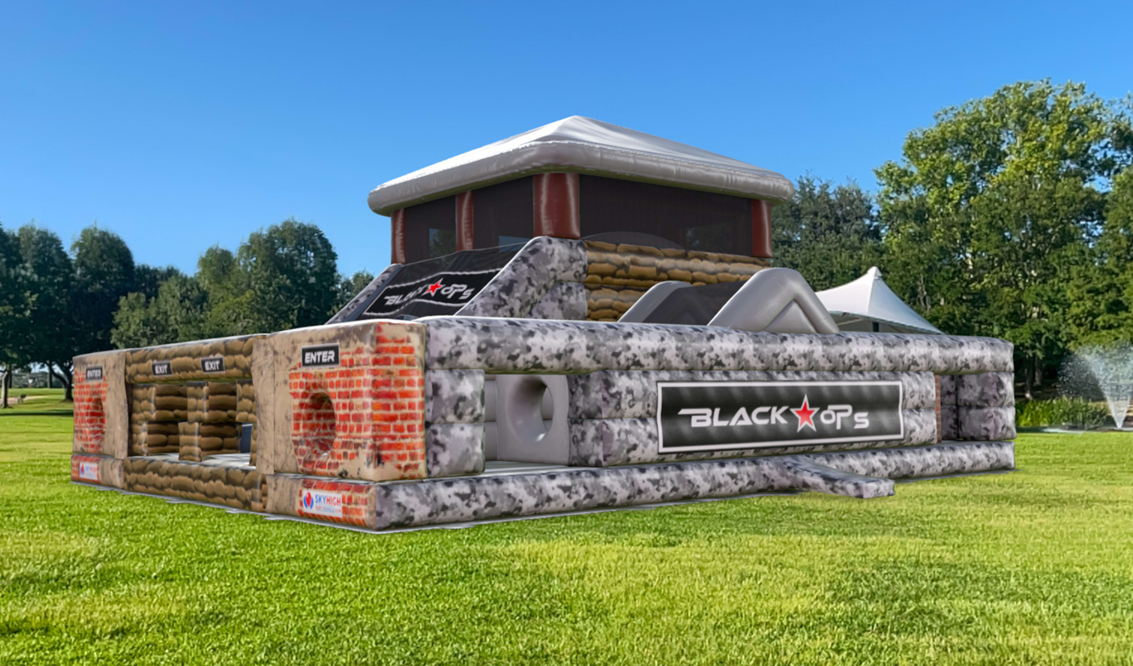 Military Black Ops Inflatable Bounce House Rentals