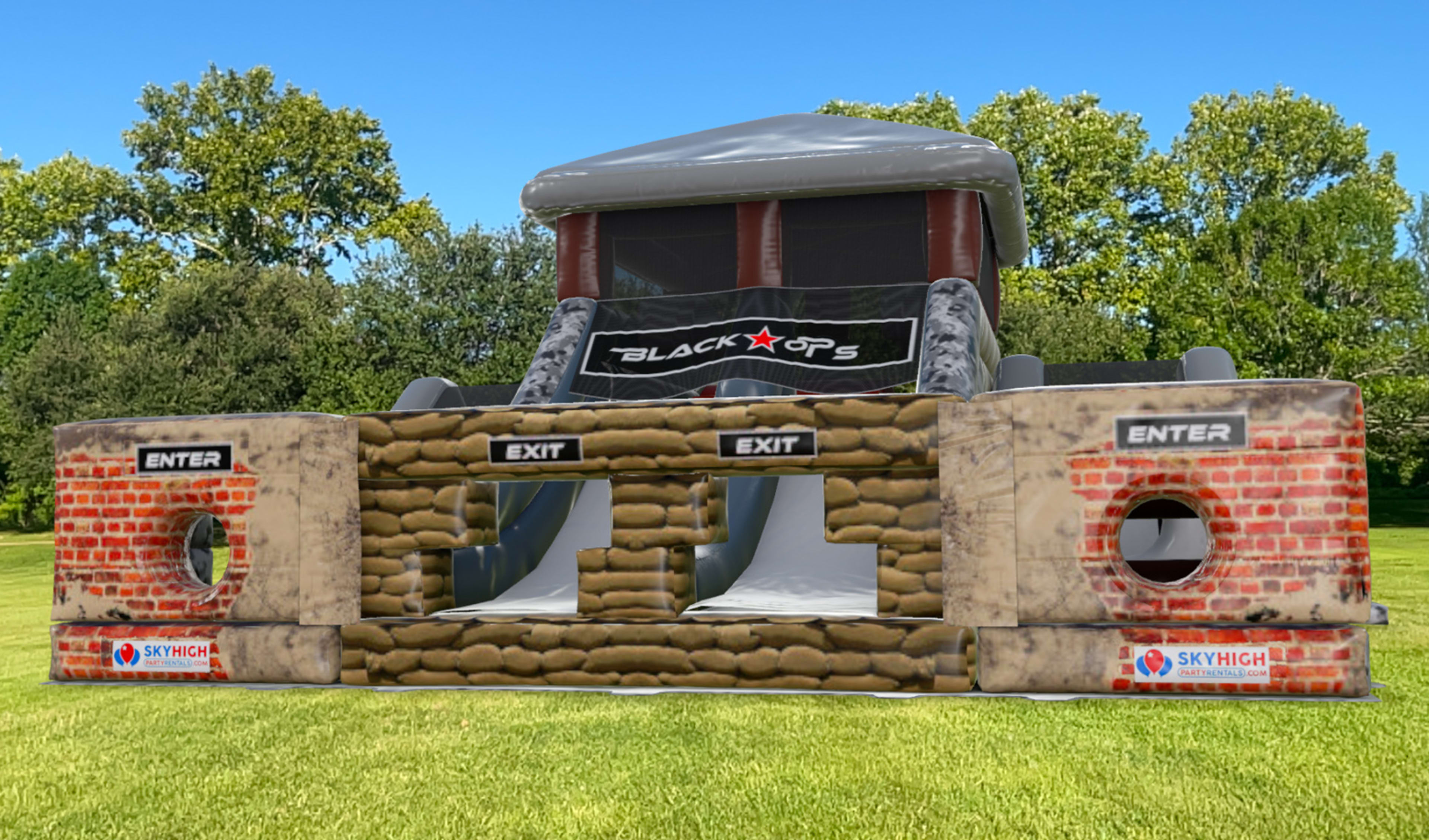 Camo Black Ops Inflatable Bounce House Rentals