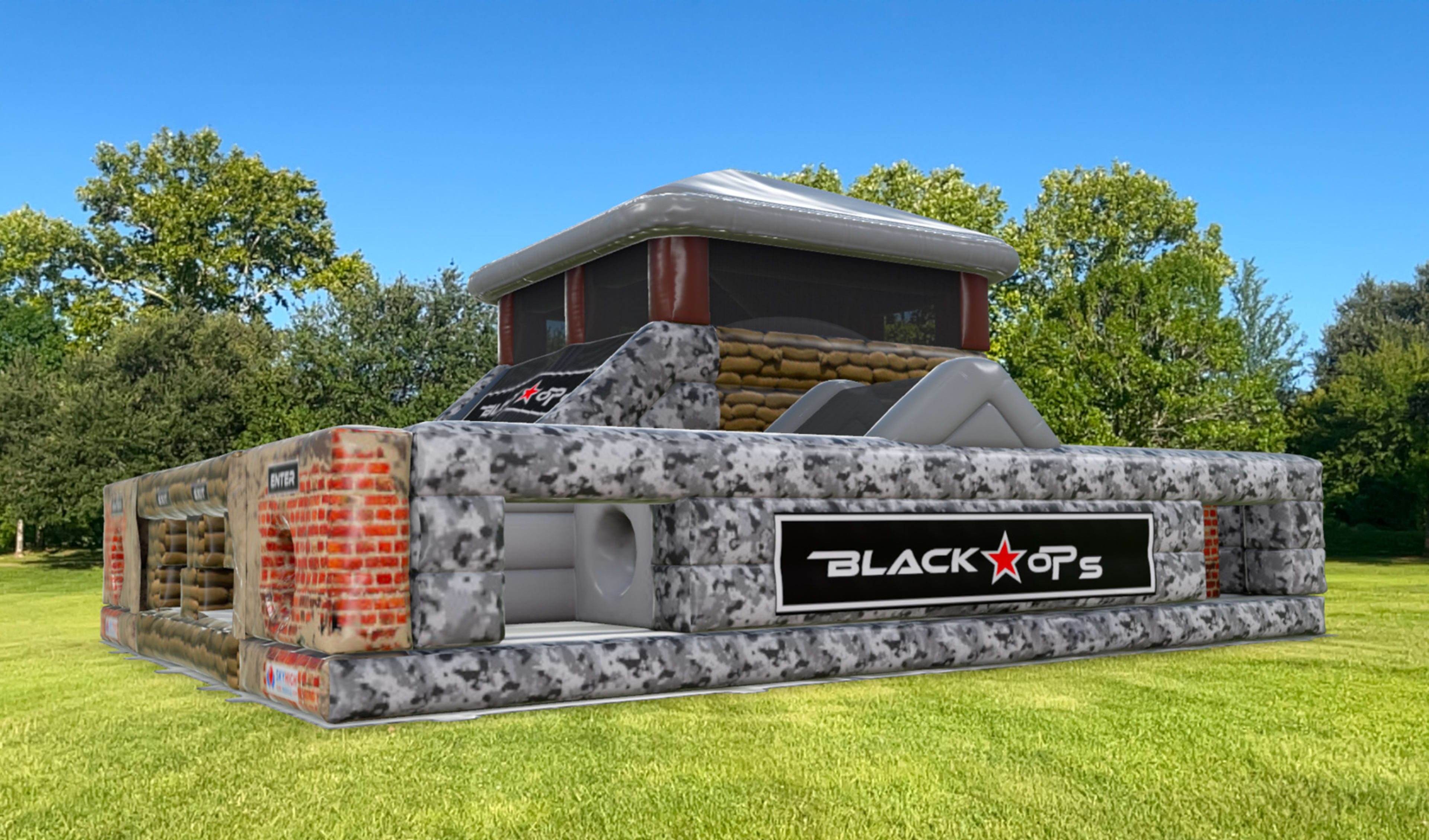 Black Ops Inflatable Bounce House Rentals Birthday Parties