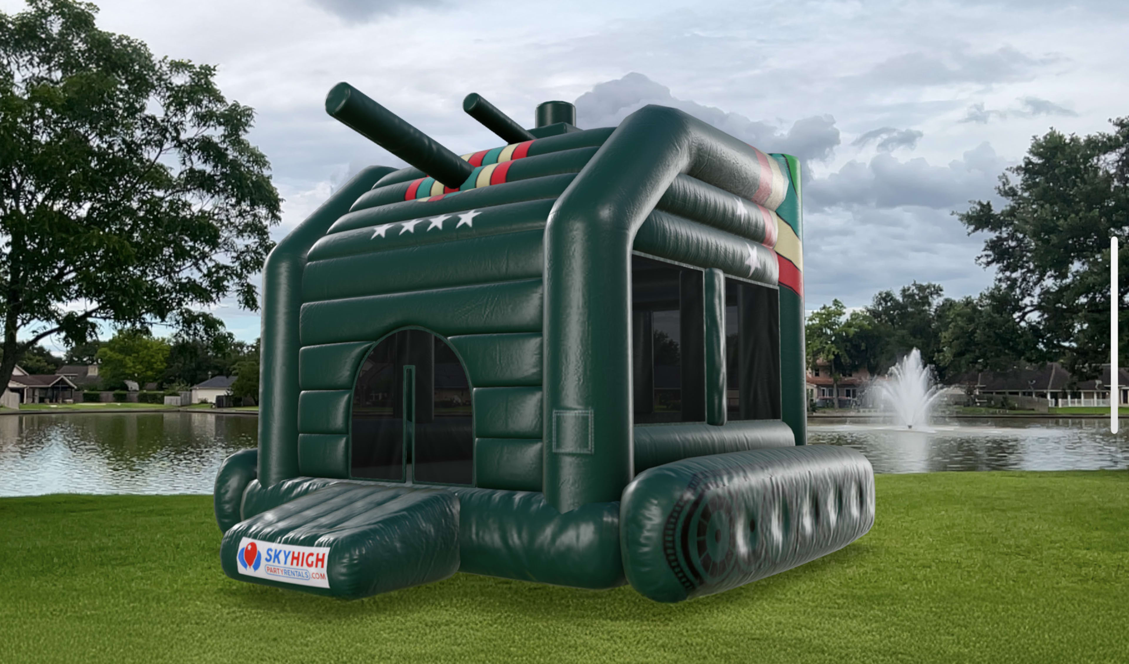 Camo Tank Themed Bounce House Moonwalk Rentals