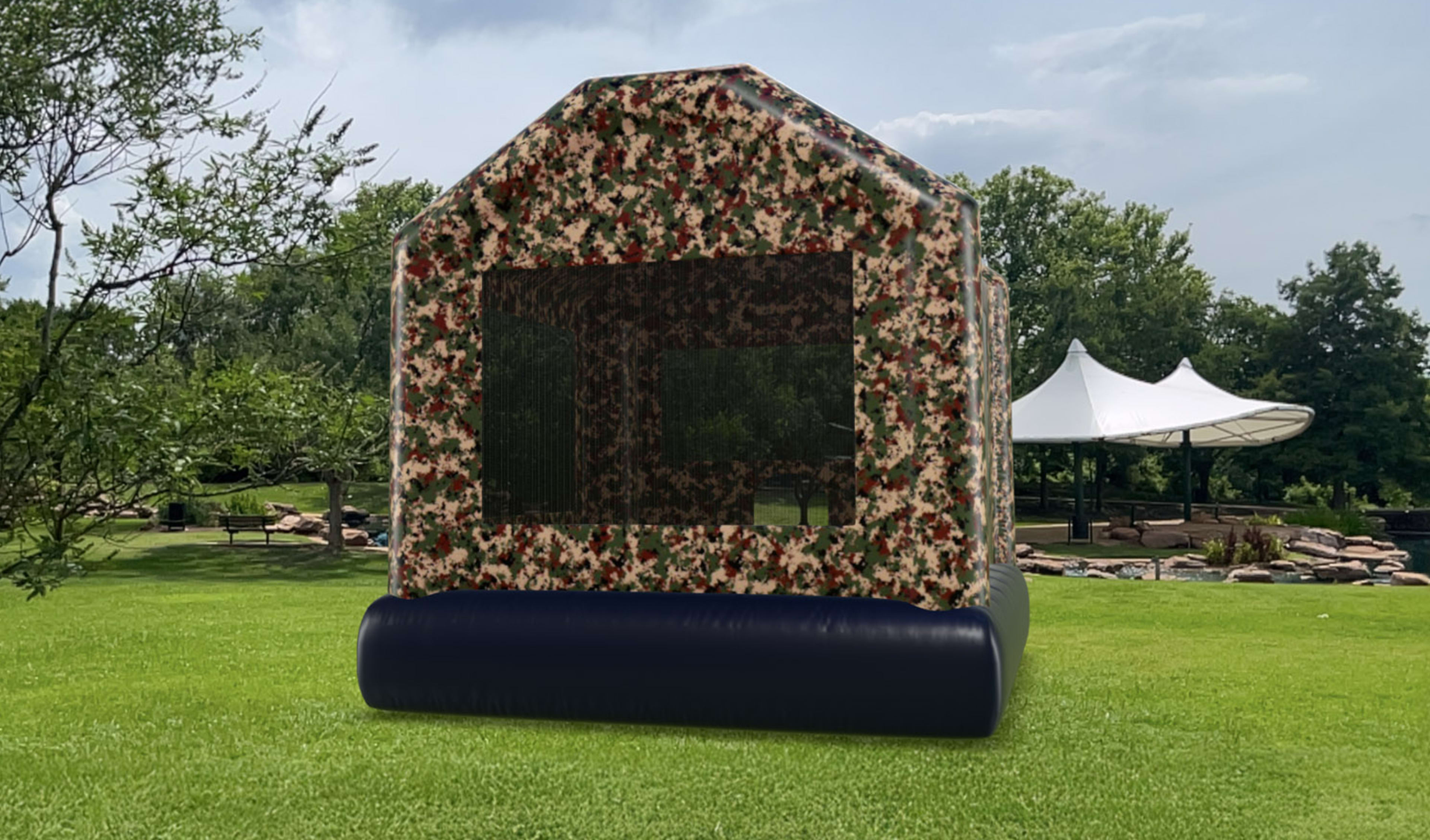 Camo Military Bounce House Moonwalk