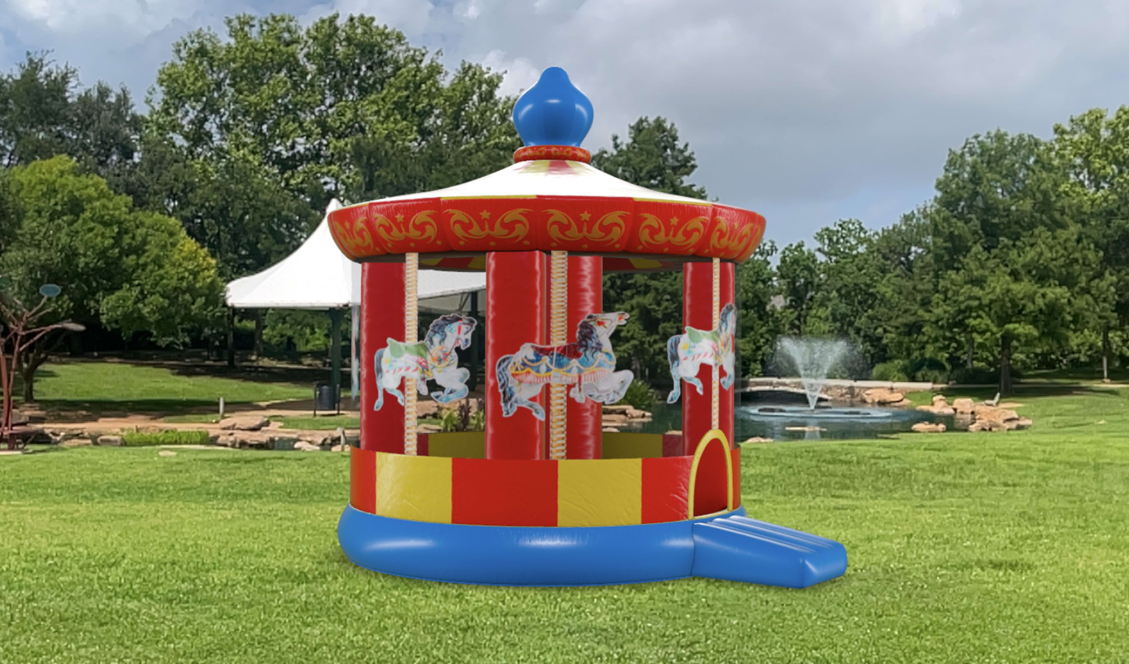 Carousel Bounce House 3D Mockup 3