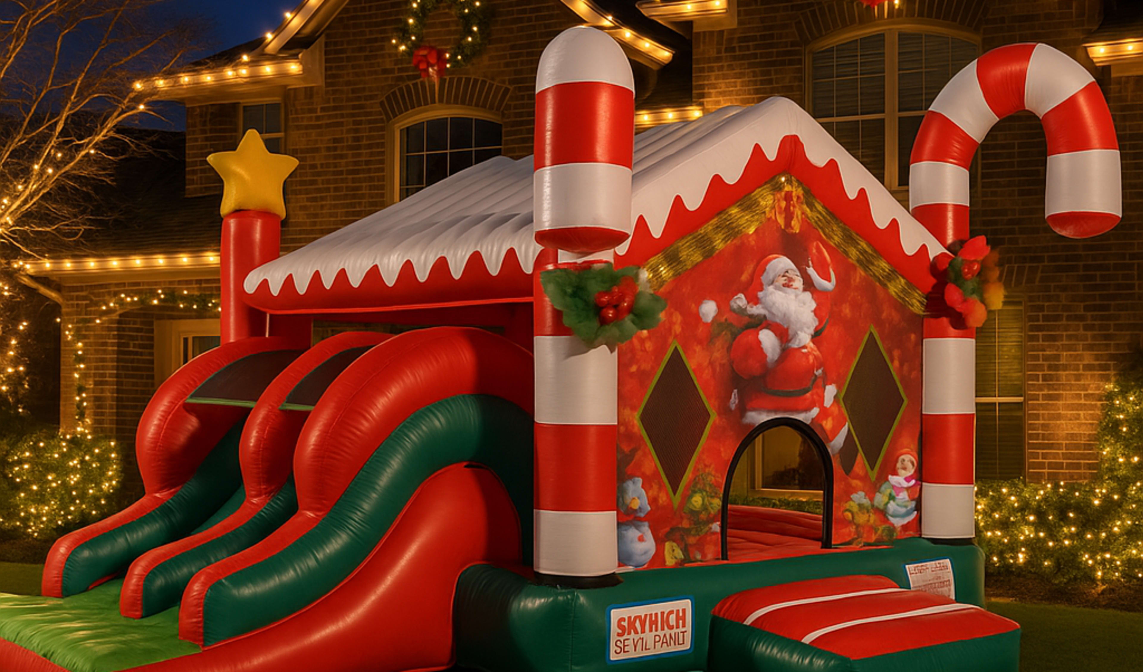 Candy Cane Christmas Jump House Rental