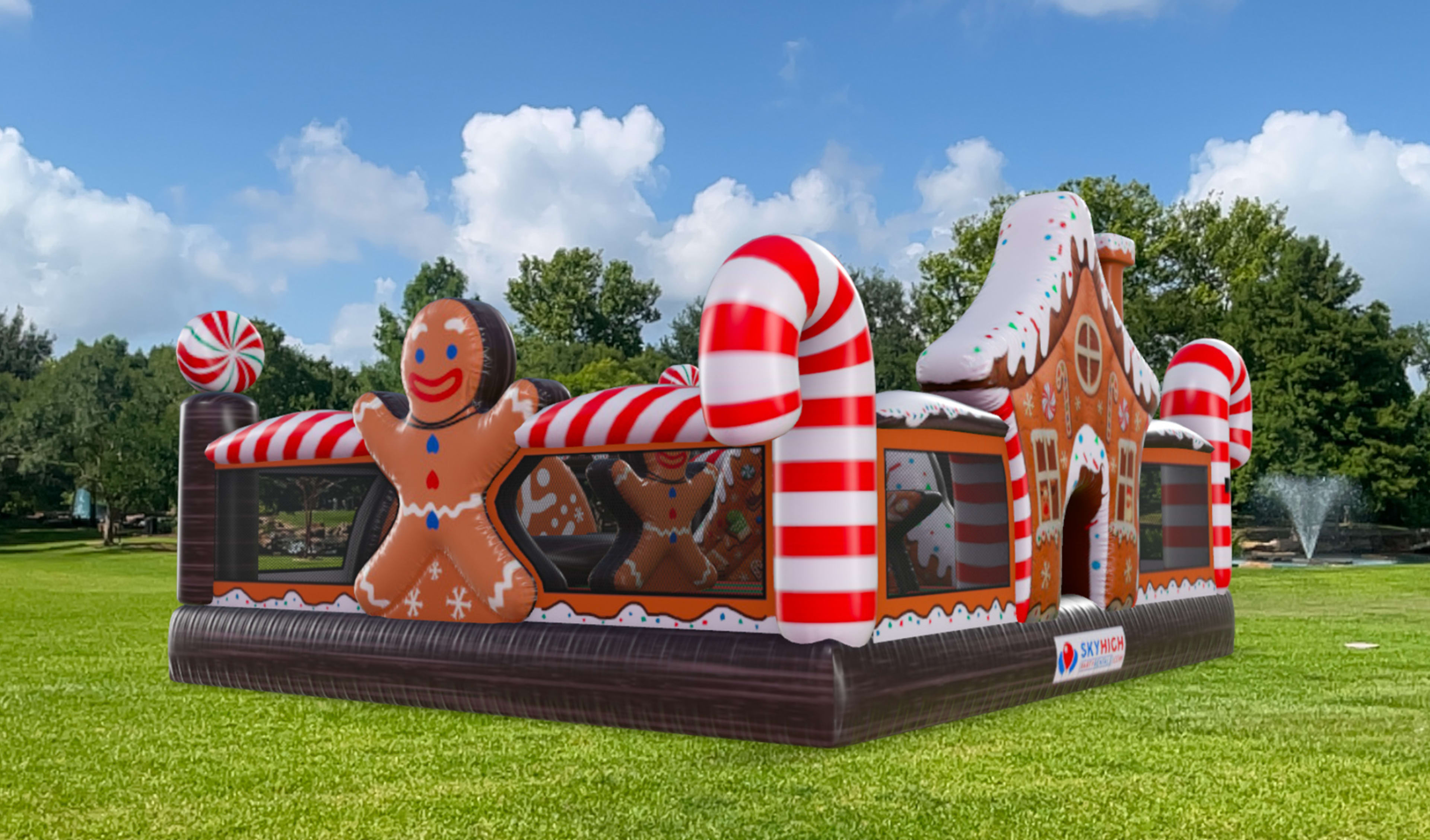 Christmas Gingerbread Soft Play Bounce House  Rental
