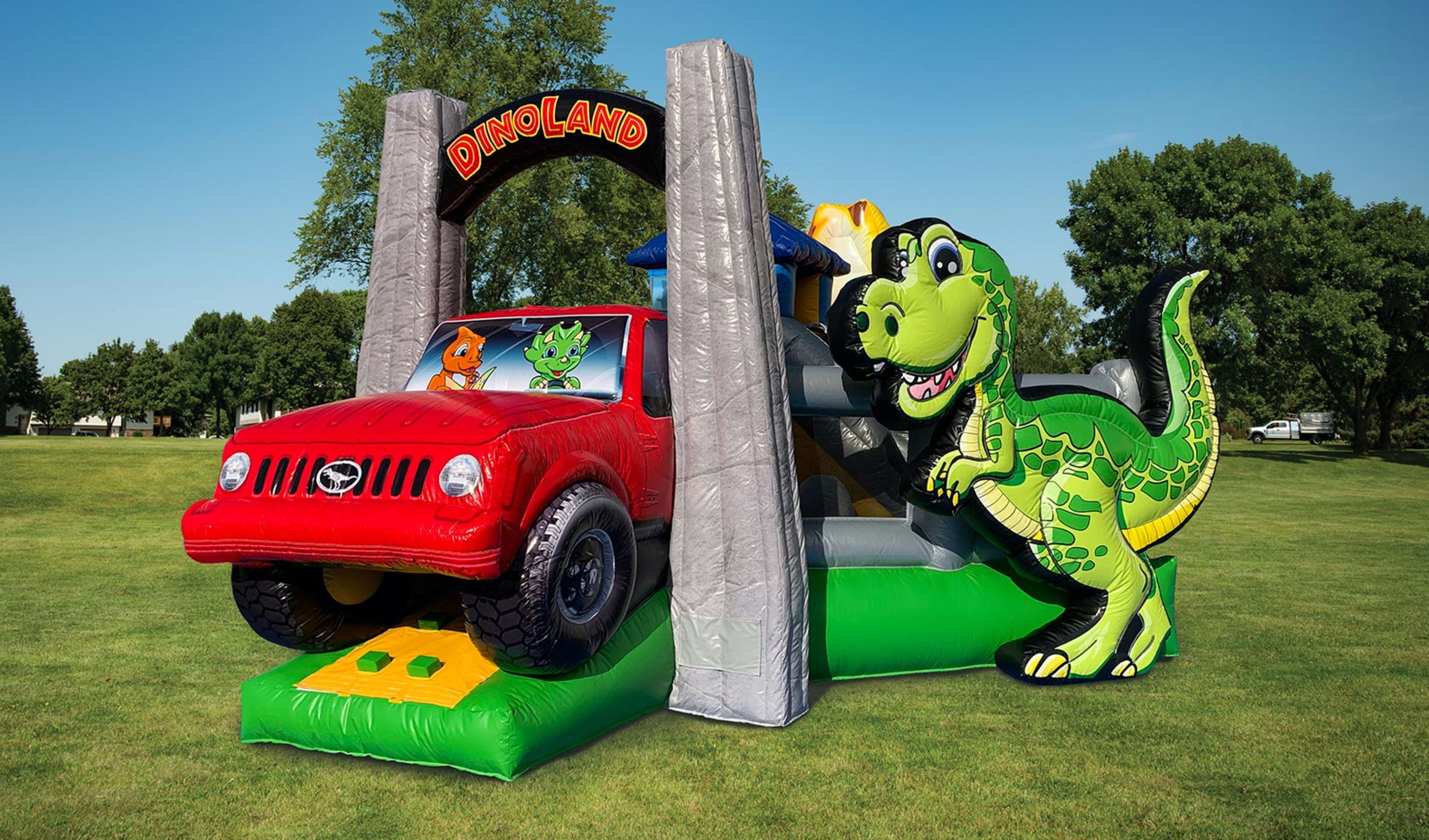 Inflatable Dinosaur Land Playzone Bounce House Combo