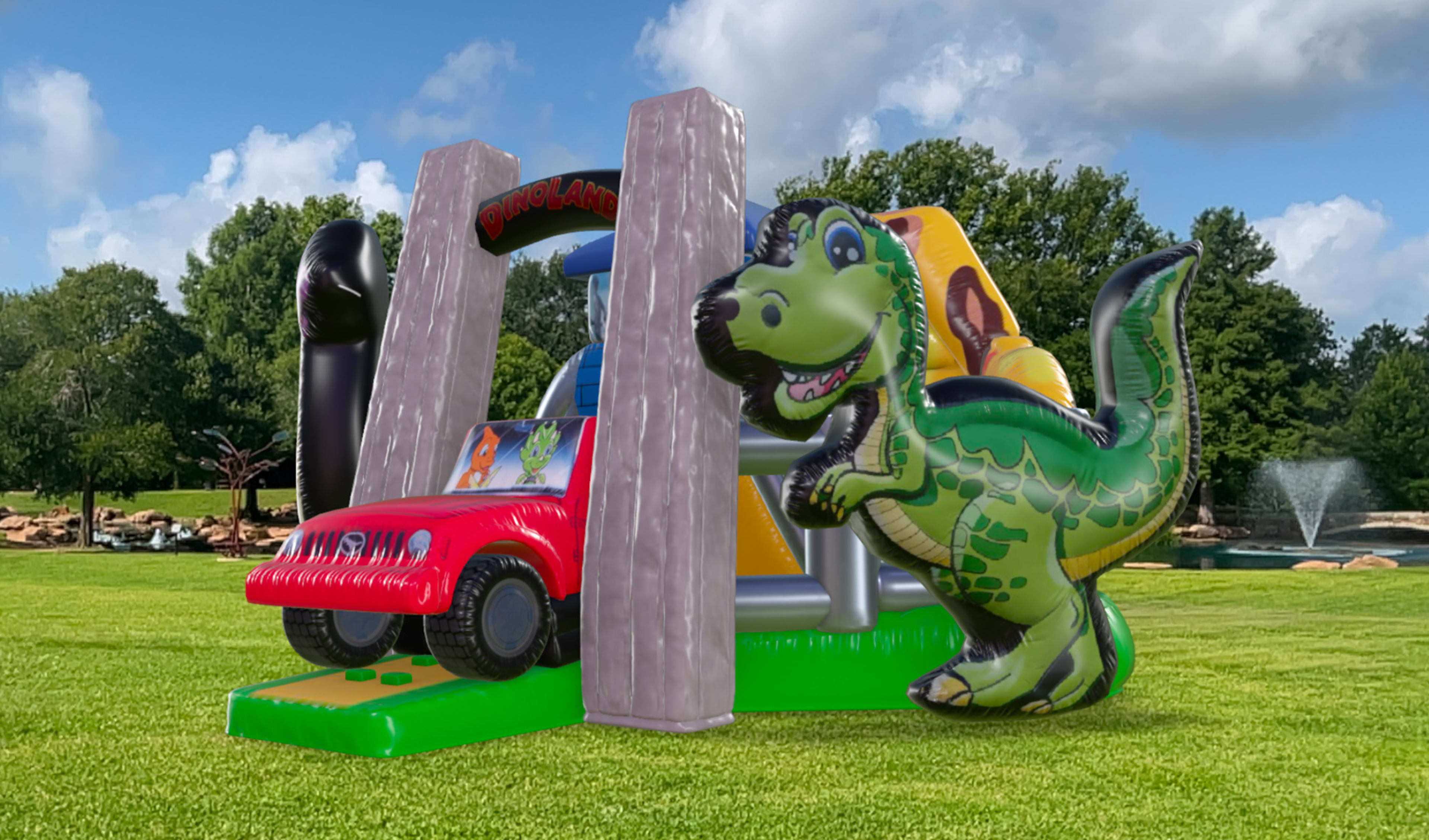 Dinosaur Land Bouncer House Combo For Rent