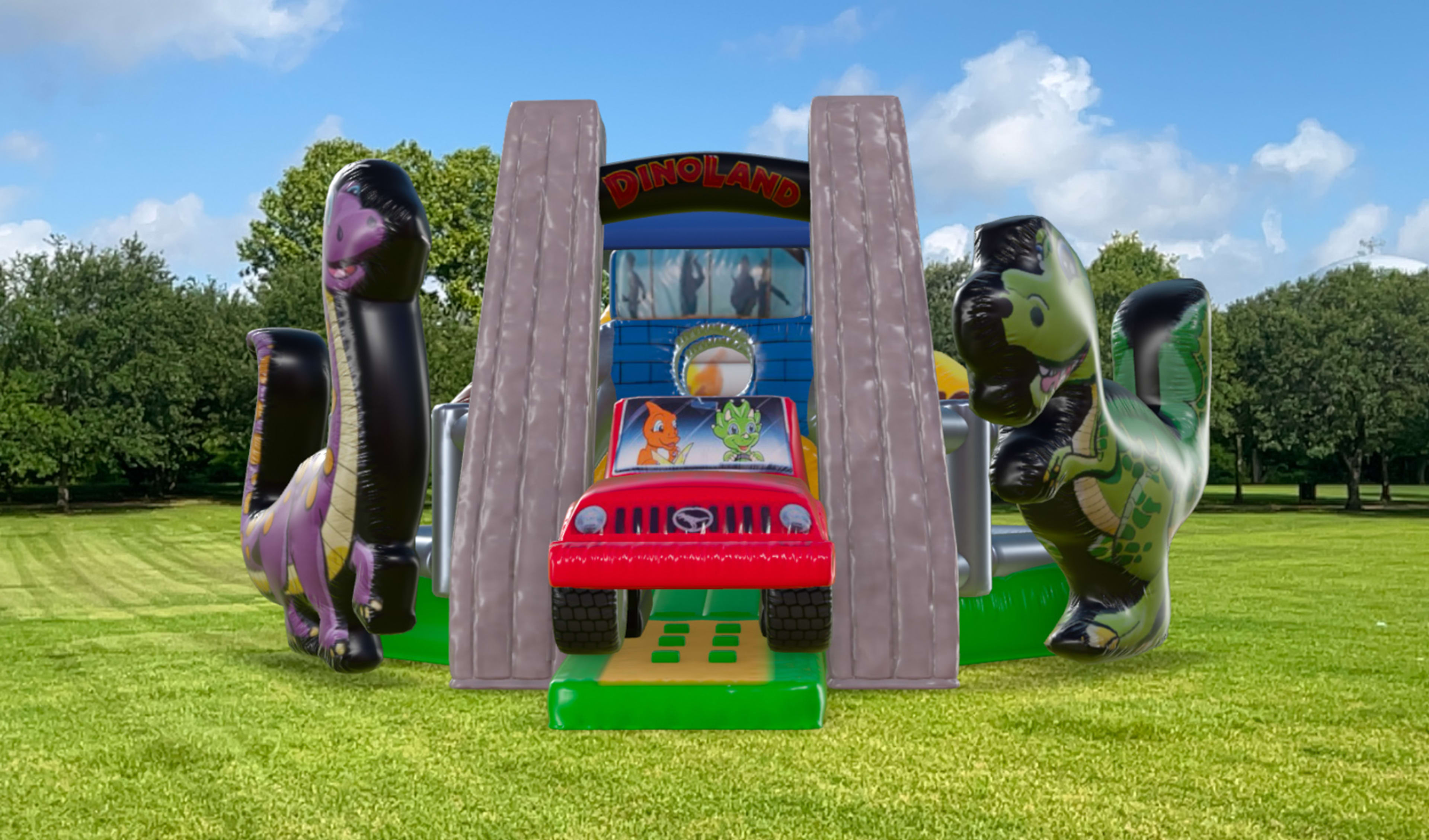 Dinosaur Land Soft Play Bouncer House Combo For Rent
