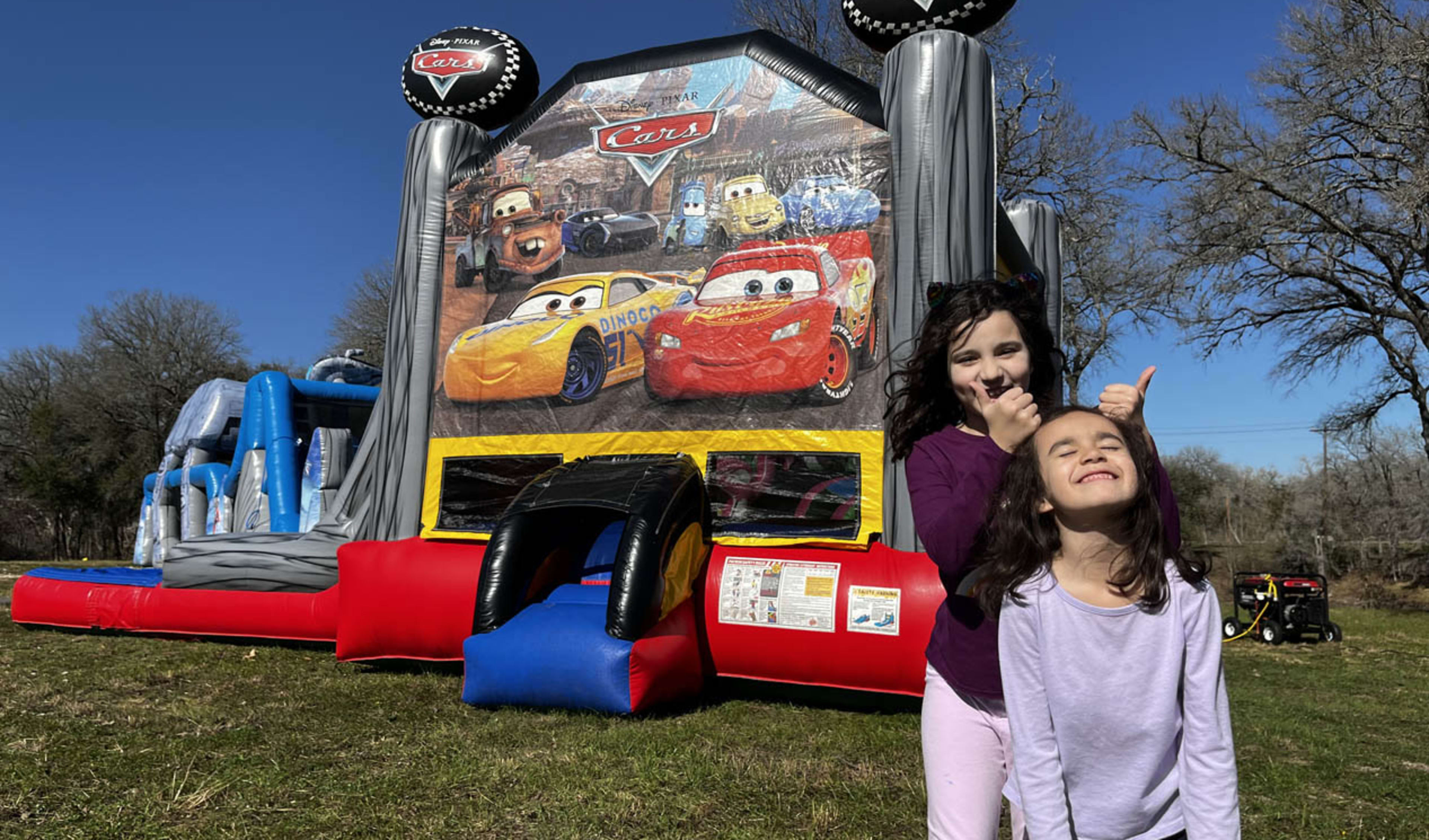 Cars EZ Bounce House Combo with Wet or Dry Slide Rentals