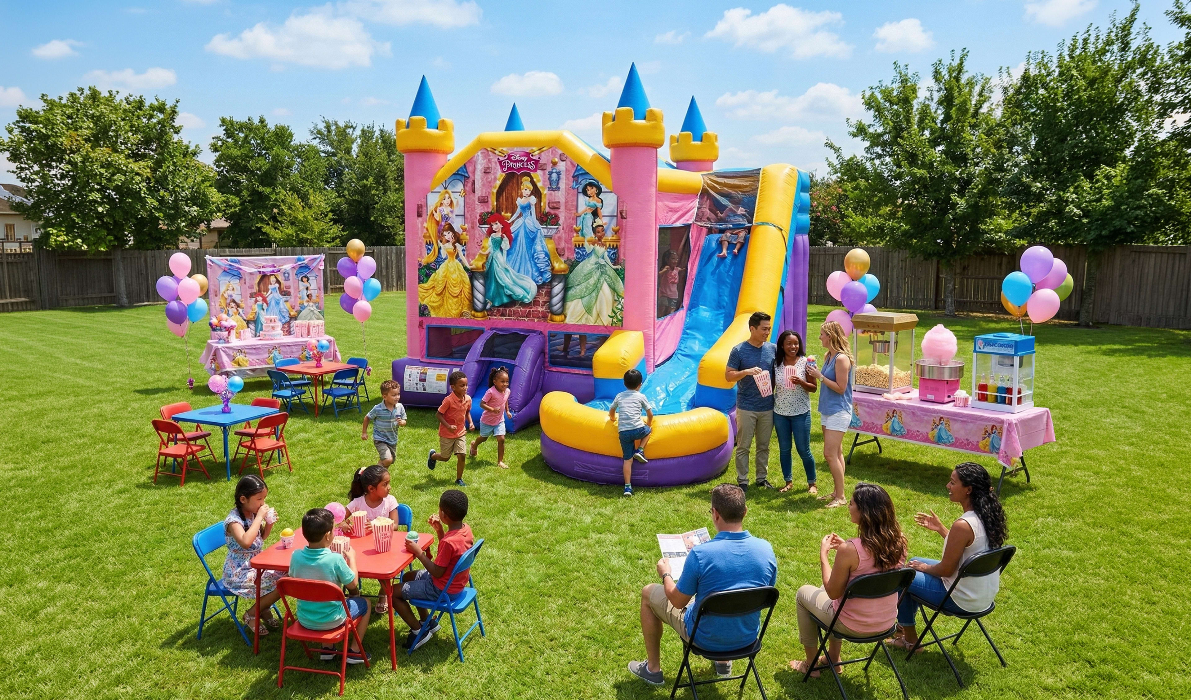 Disney Princesses Bounce House Rentals delivered to Houston, Austin, San Antonio, Dallas and across the United States.