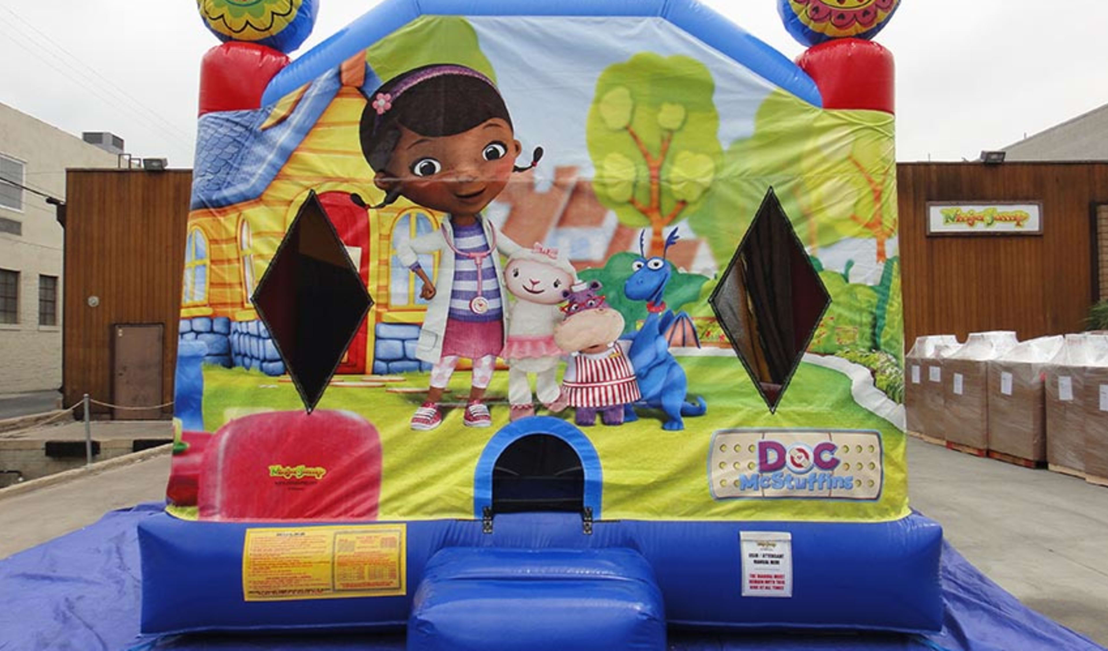 Front View Doc Mcstuffins Bouncy Castle