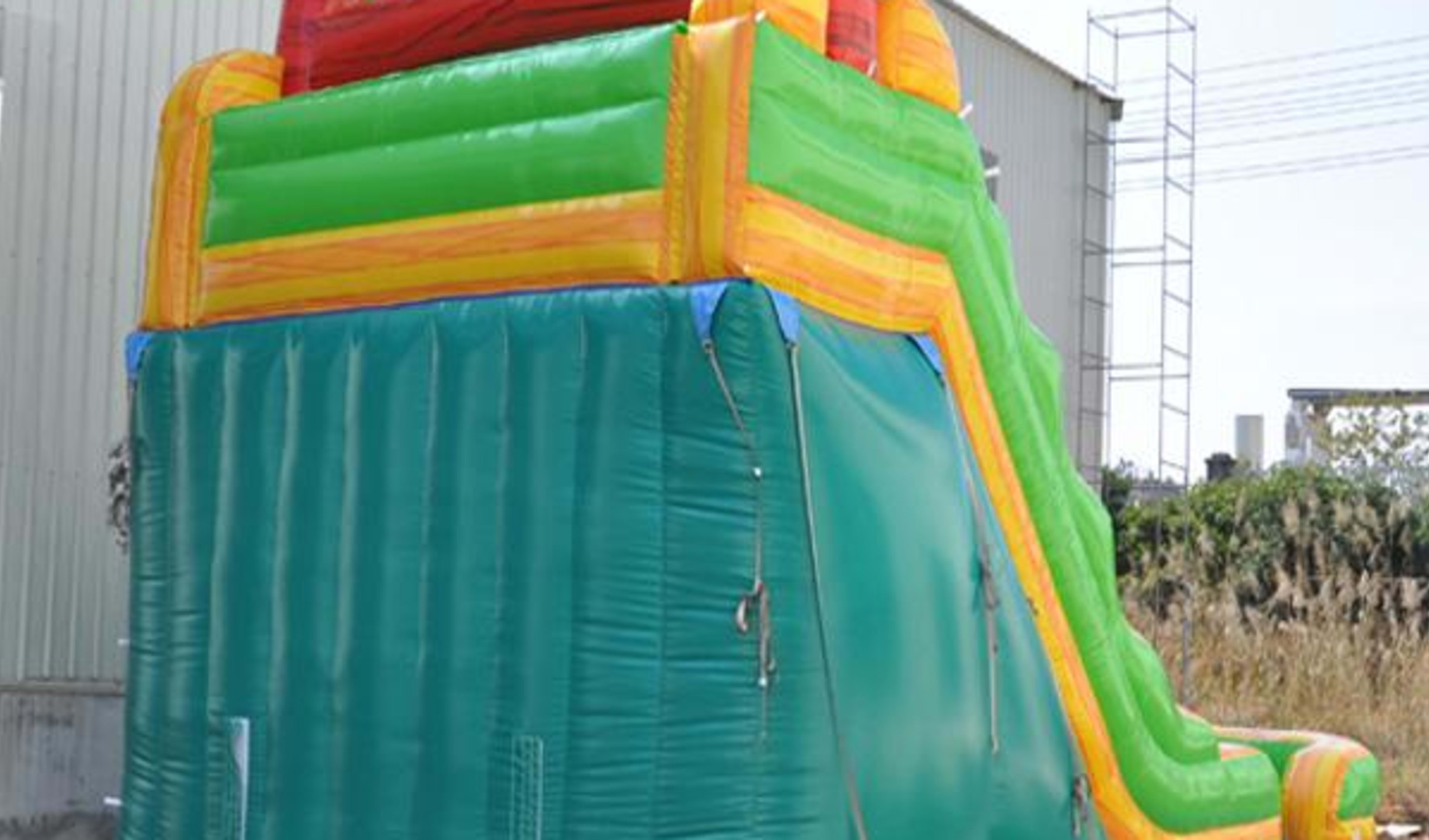 18ft Huge Double Lane Palm Tree Water Slide back