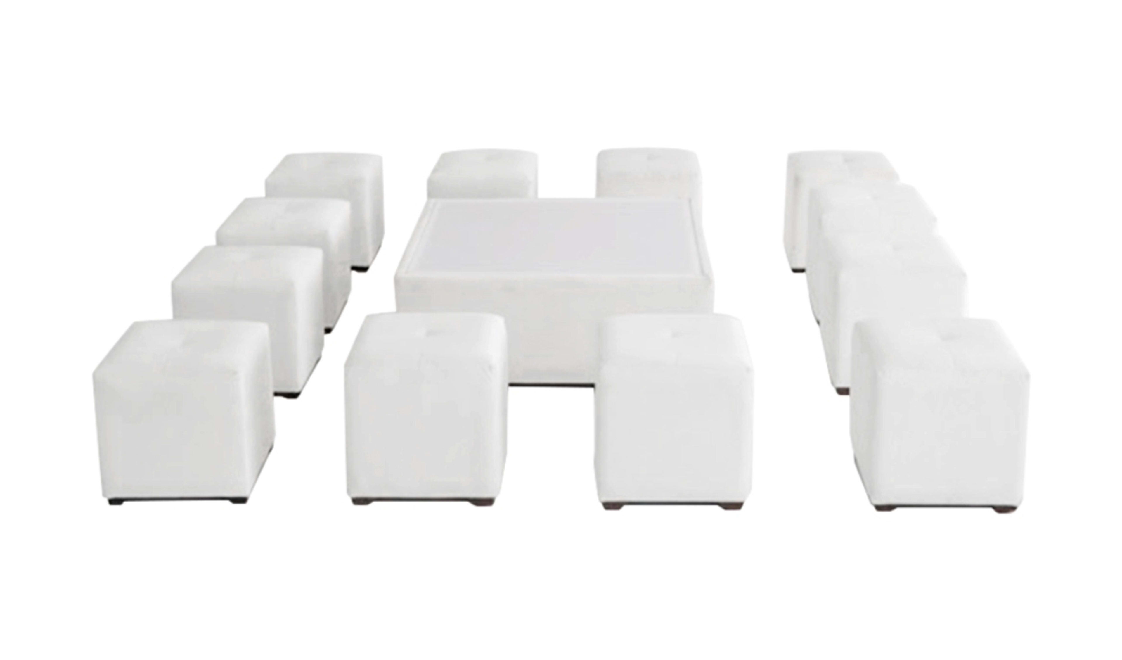 Square furniture set for 12
