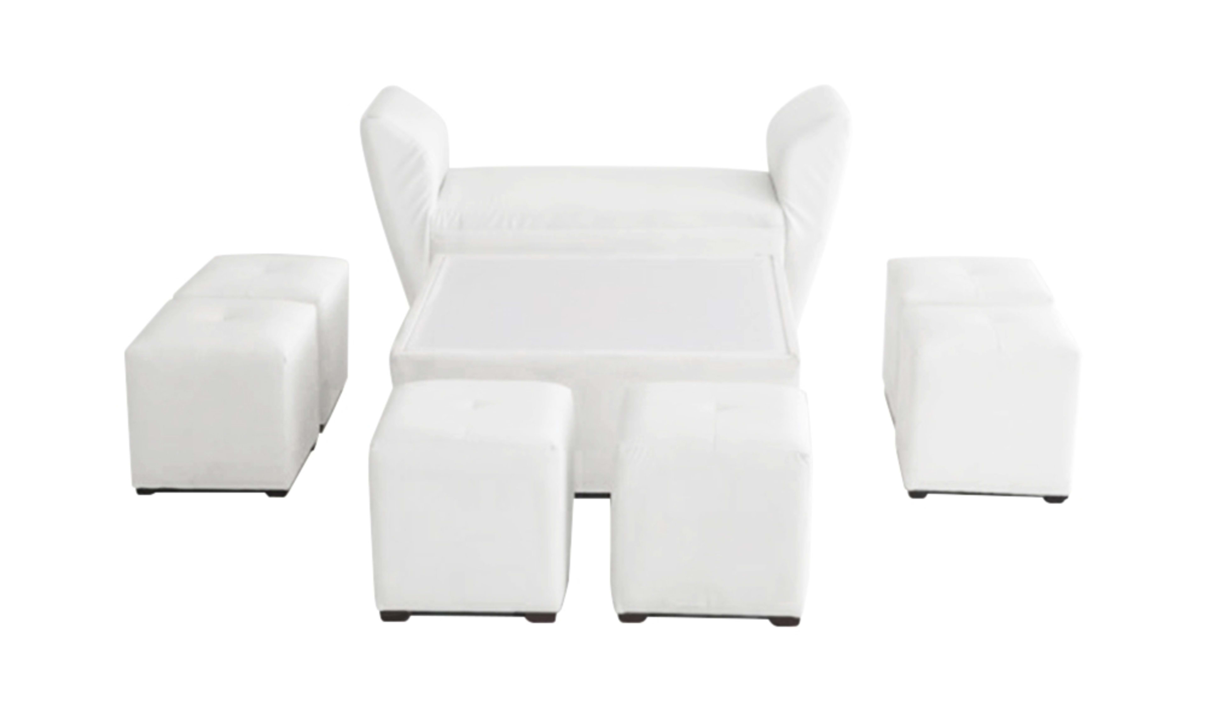 Roma Furniture square ottoman set for 8
