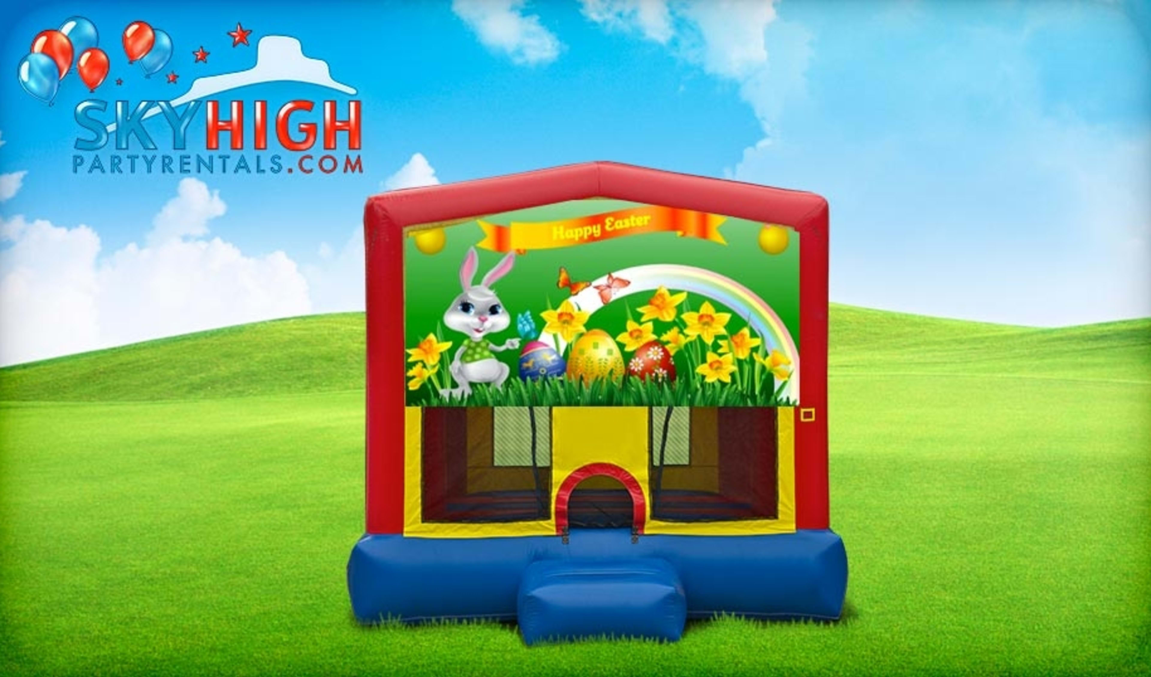 13 x 13 Easter Bounce House Moonwalk