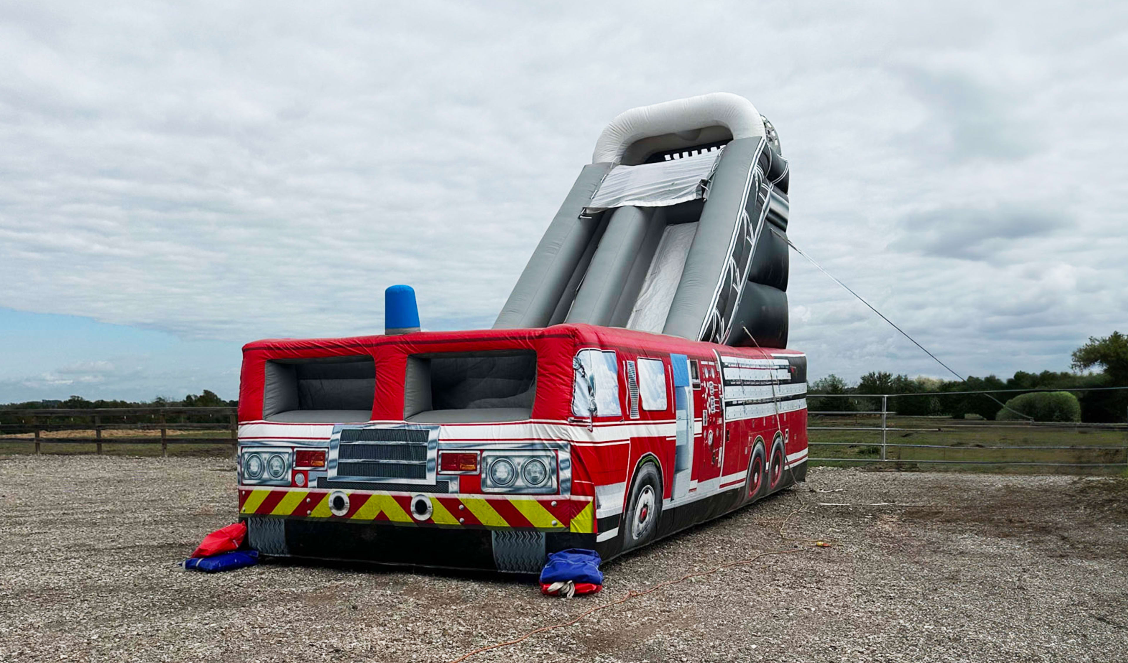 Fire Truck themed Inflatable Slide