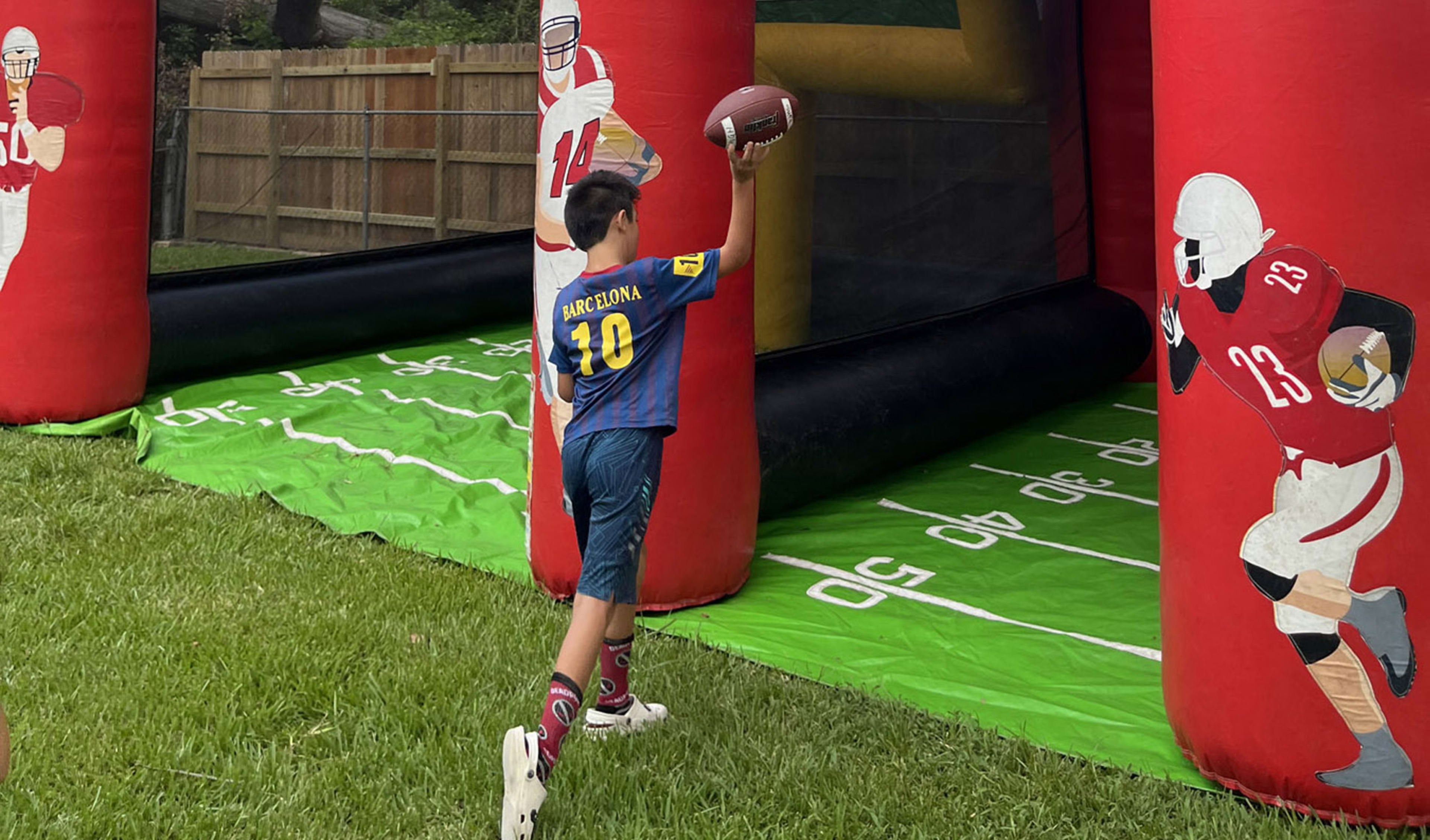 Football Field Goal Inflatable Bounce House Game