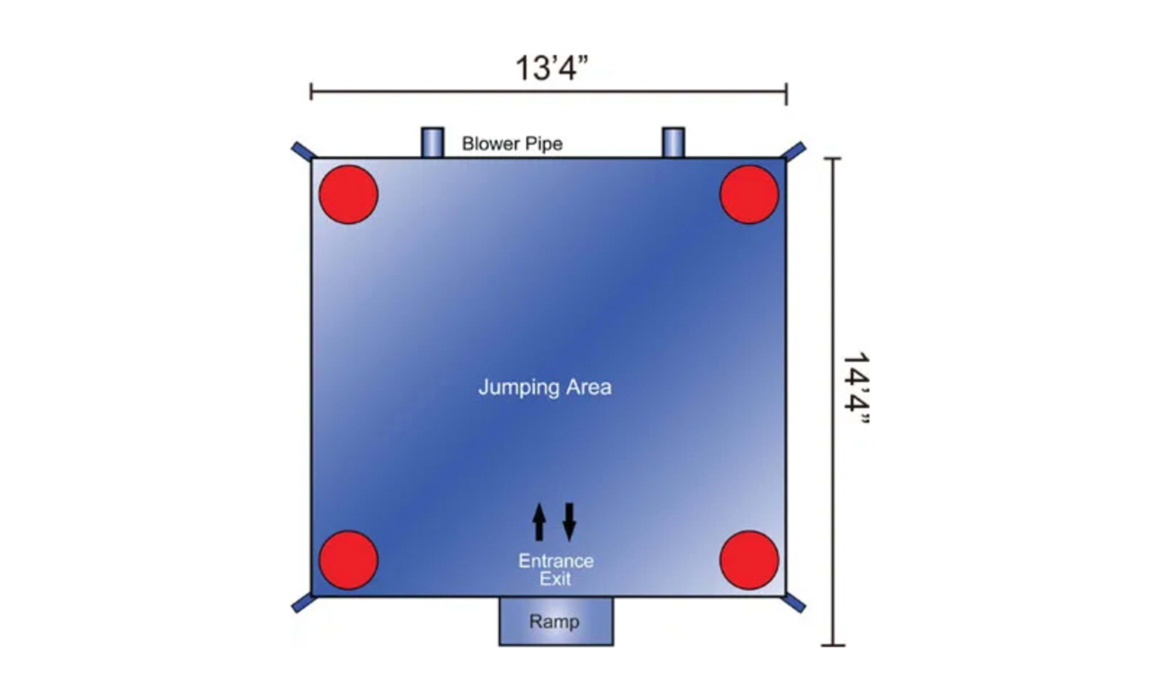 Frozen Bounce House Schematics Size