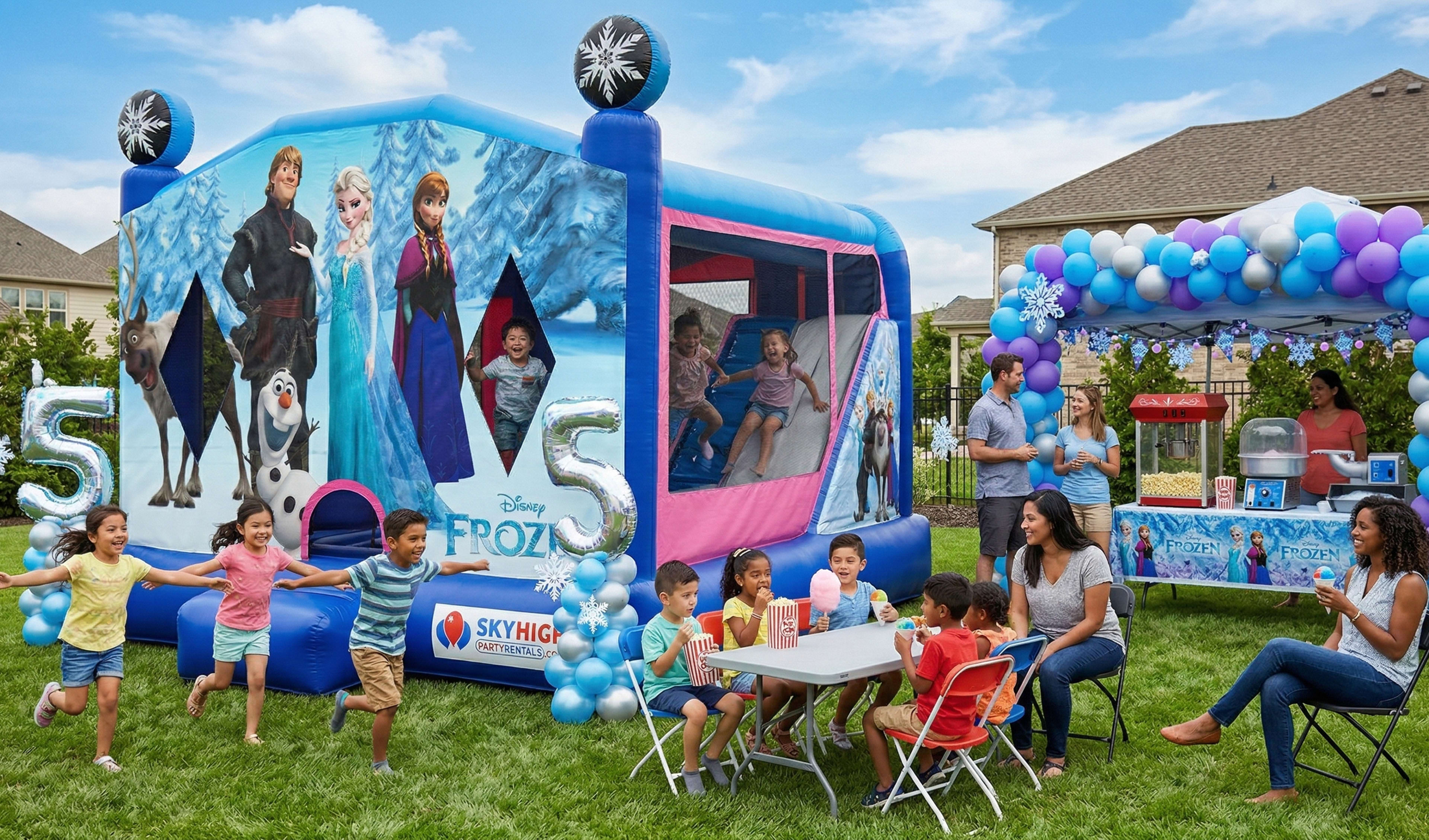 Frozen Bounce house Combo with Slide