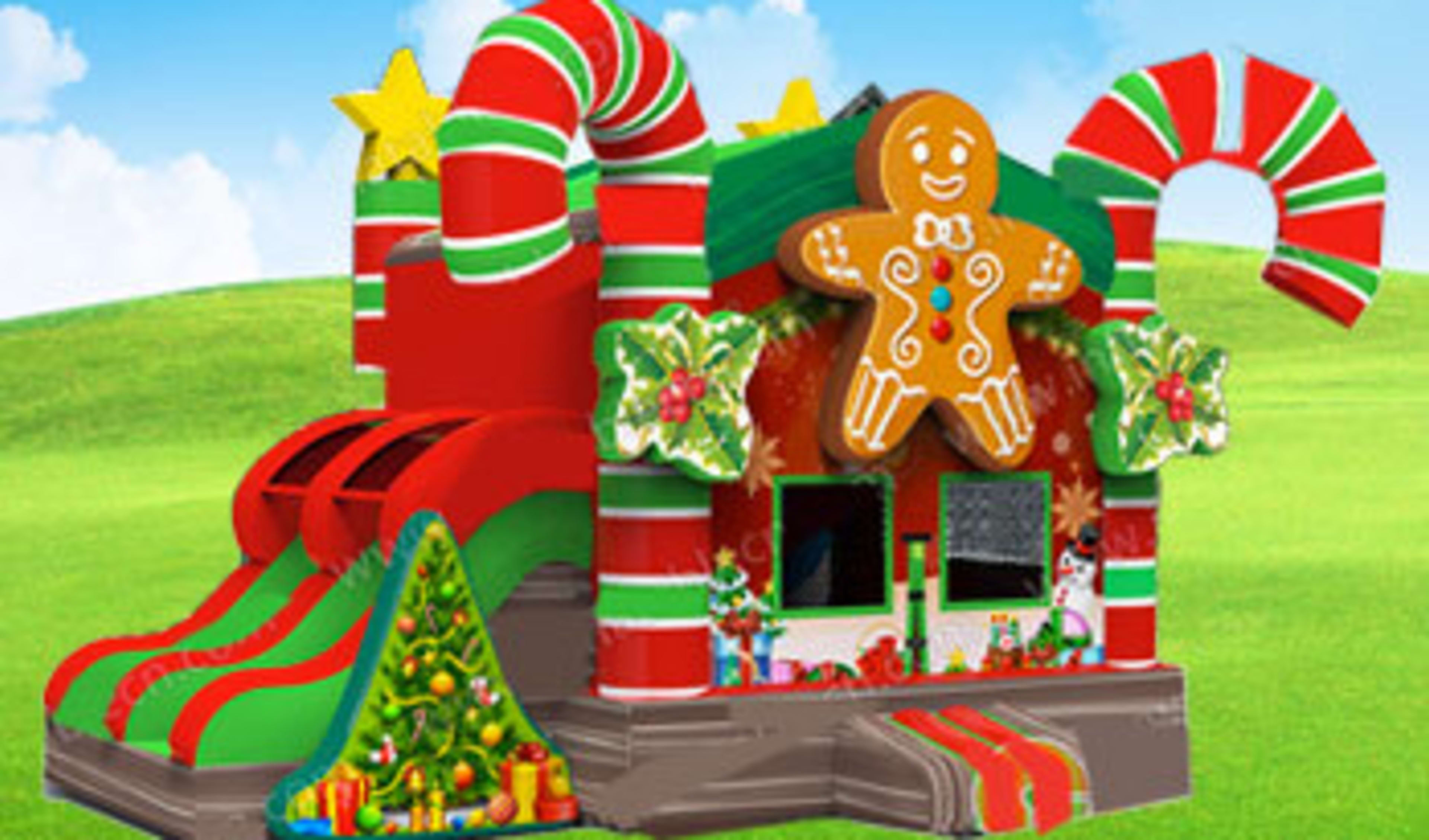 Christmas Gingerbread Holiday bounce house