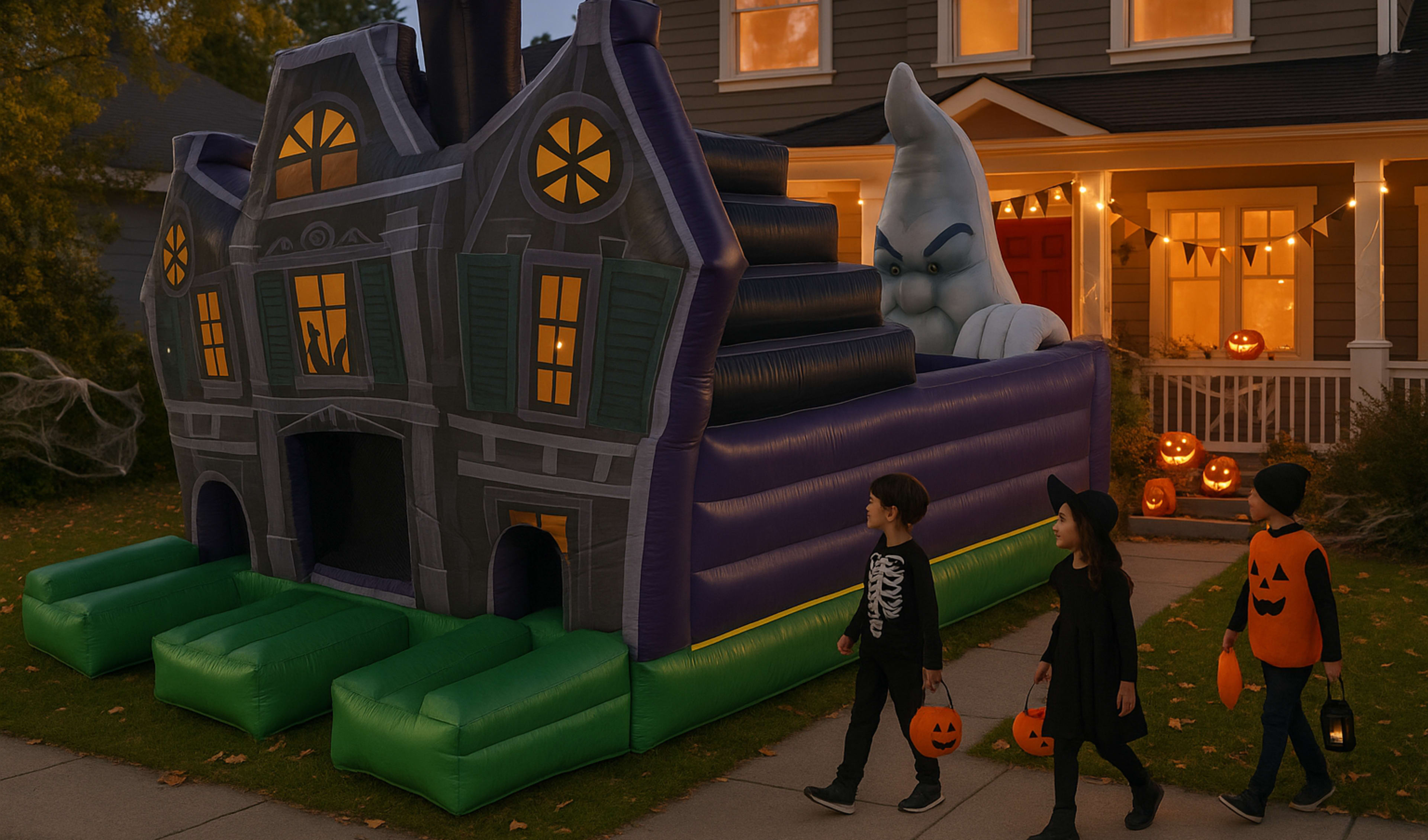 Haunted House Obstacle Course on Halloween