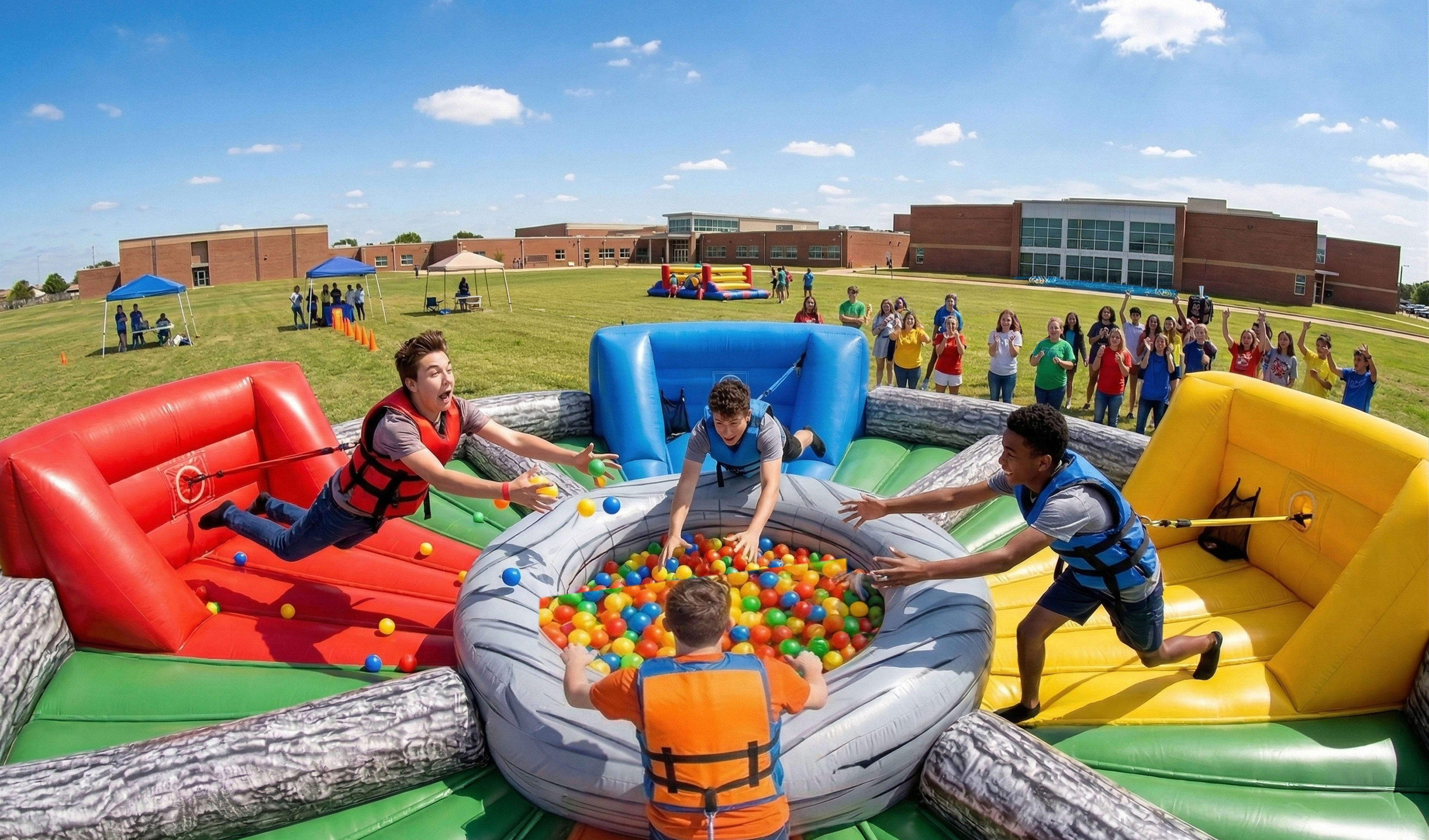 Hippo Game Interactive Party Rentals for School Field Days in Action