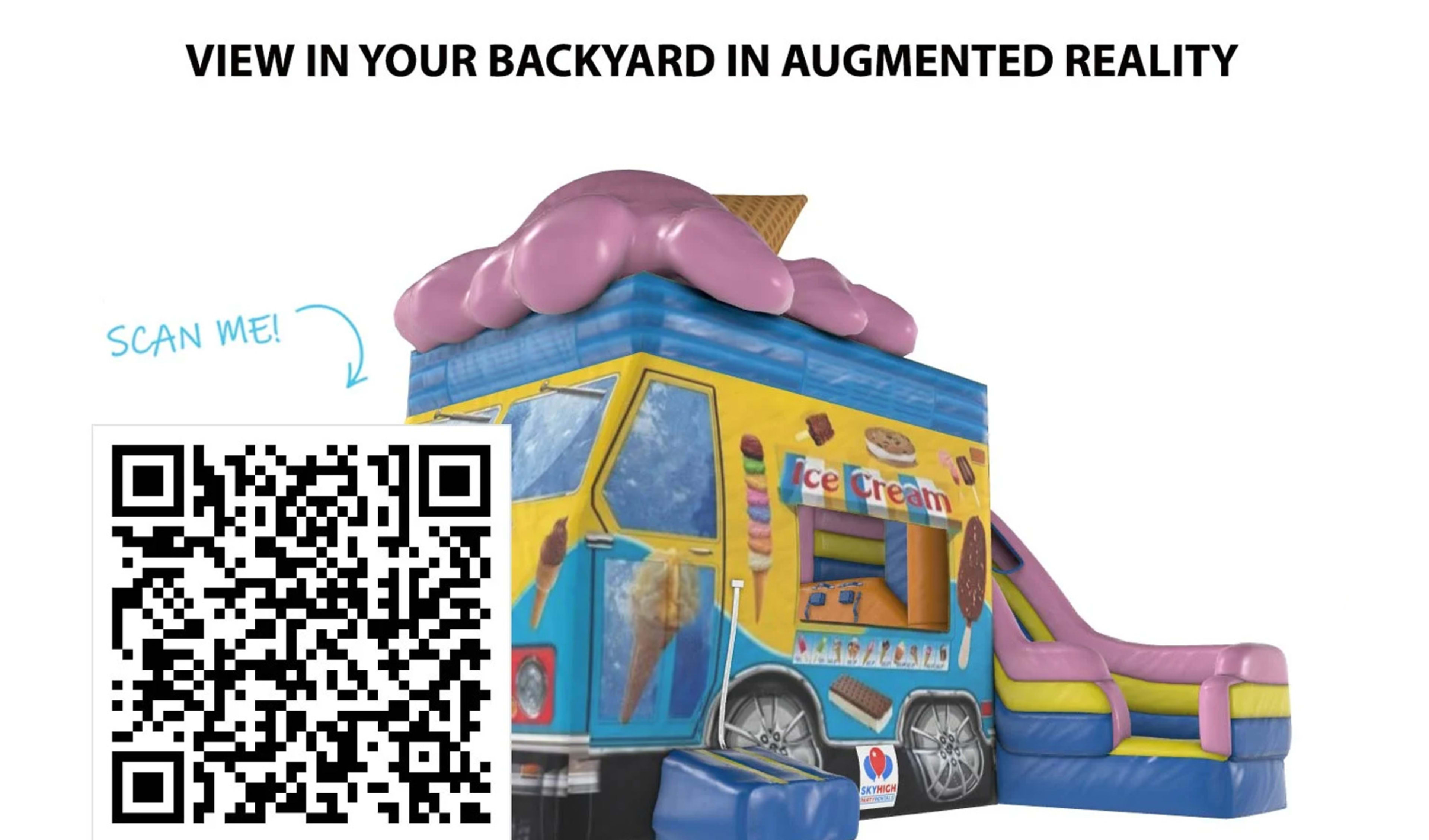 View in Your Backyard AR Ice Cream Truck Bouncy Castle