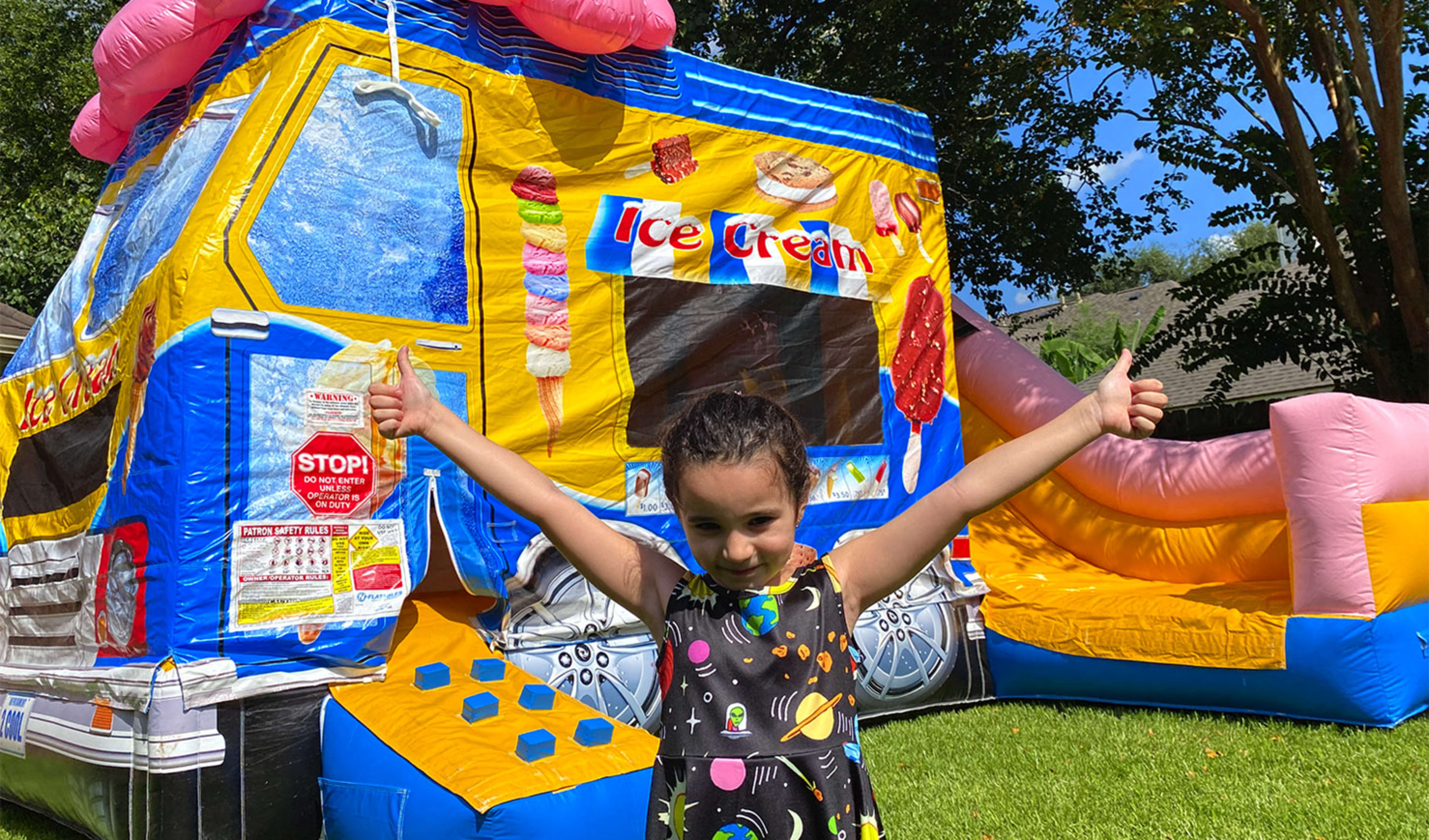Inflatable Ice Cream Truck Bounce House Combo