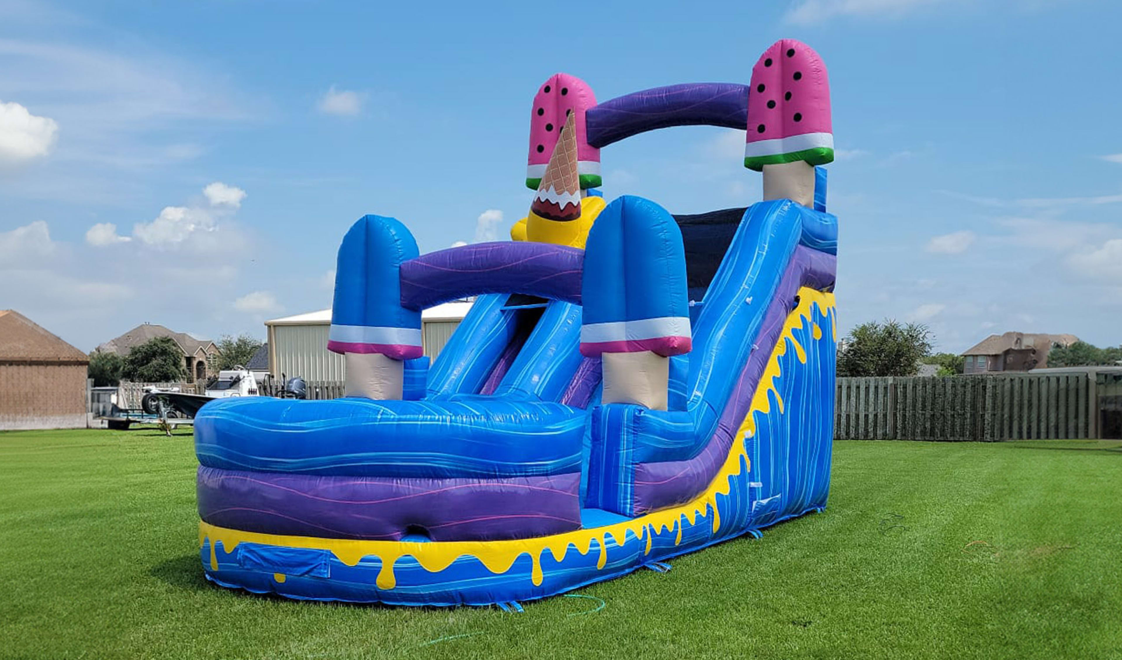 Ice Cream Bounce House Water Slide