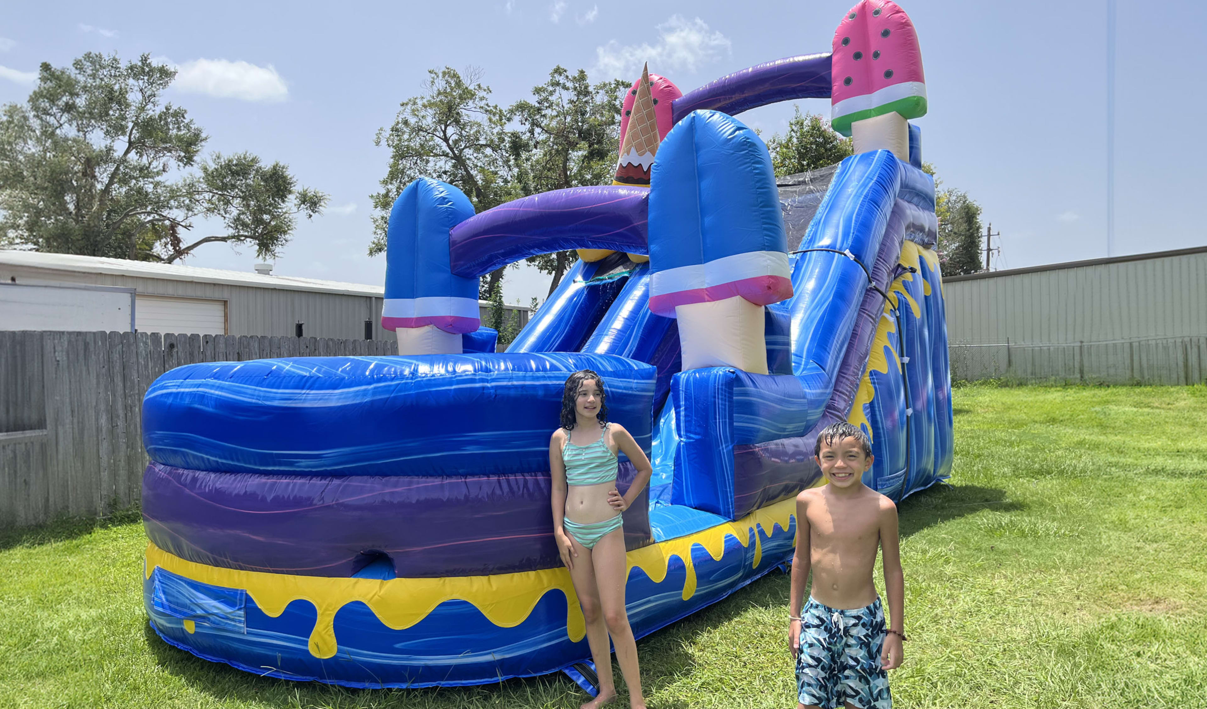 Ice Cream Dry or Wet Water Slide Rentals
