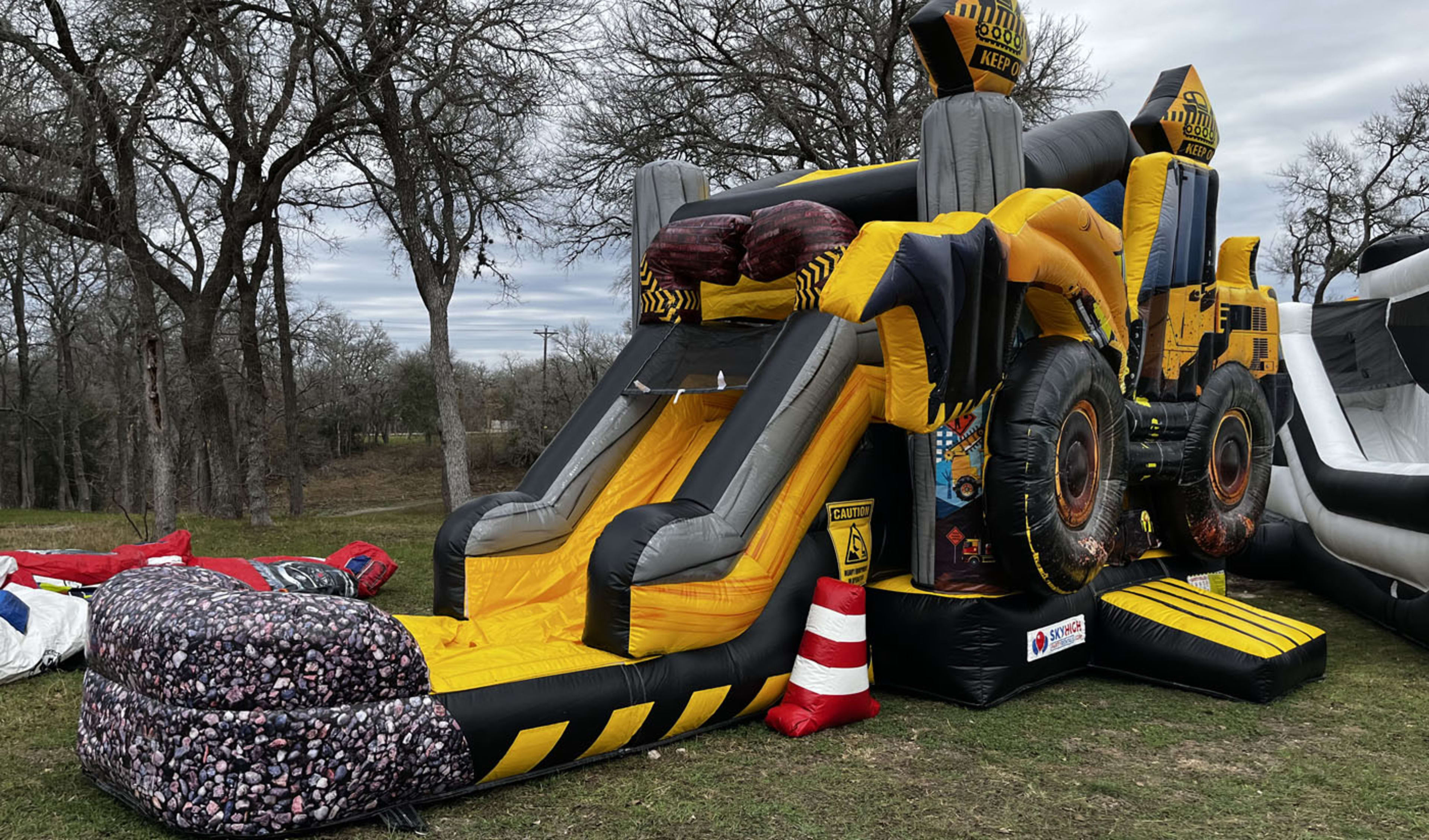 excavator bounce house rental