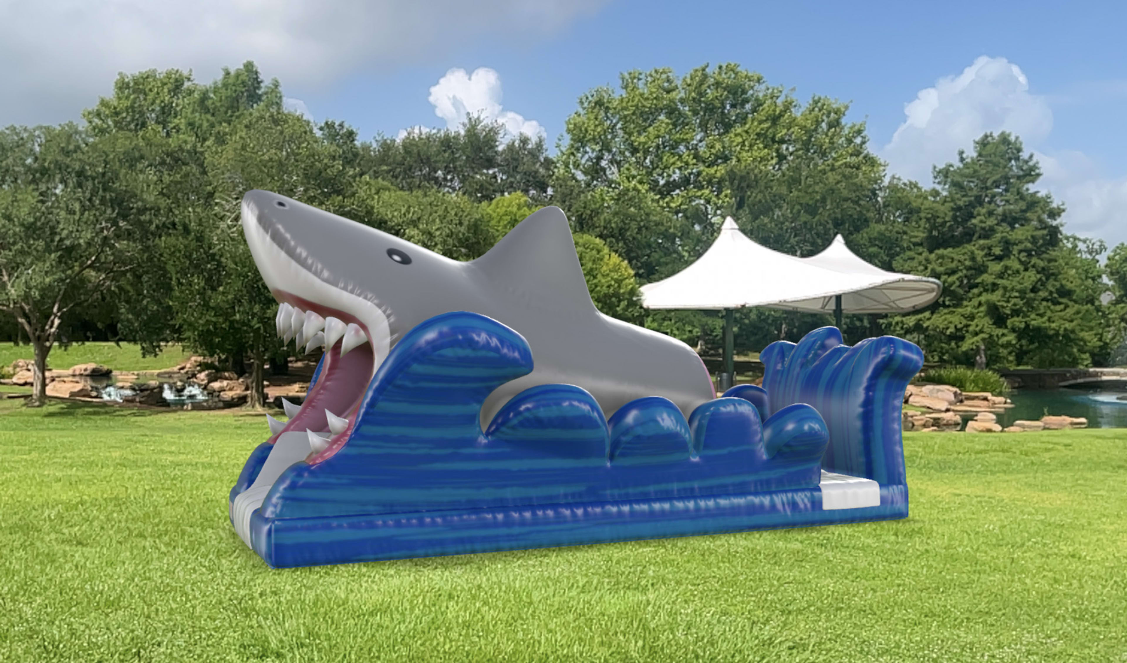 Shark Slip and Slide Water Slide Rentals