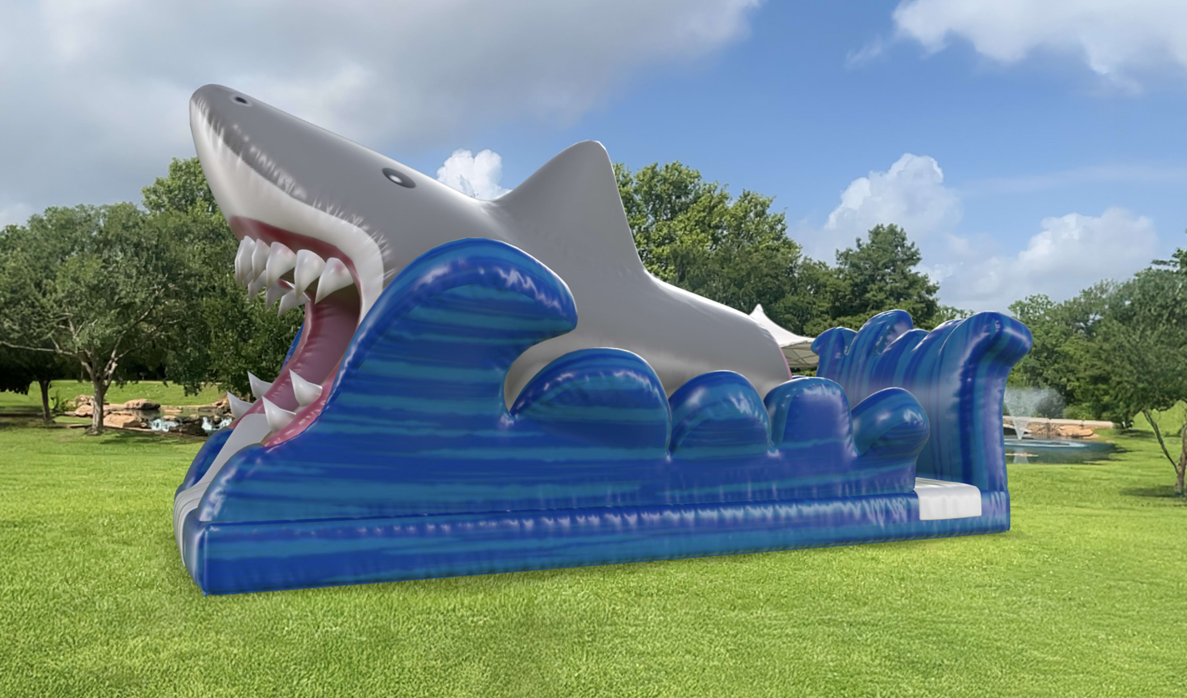 Shark Slip and Slide Water Slide Rentals