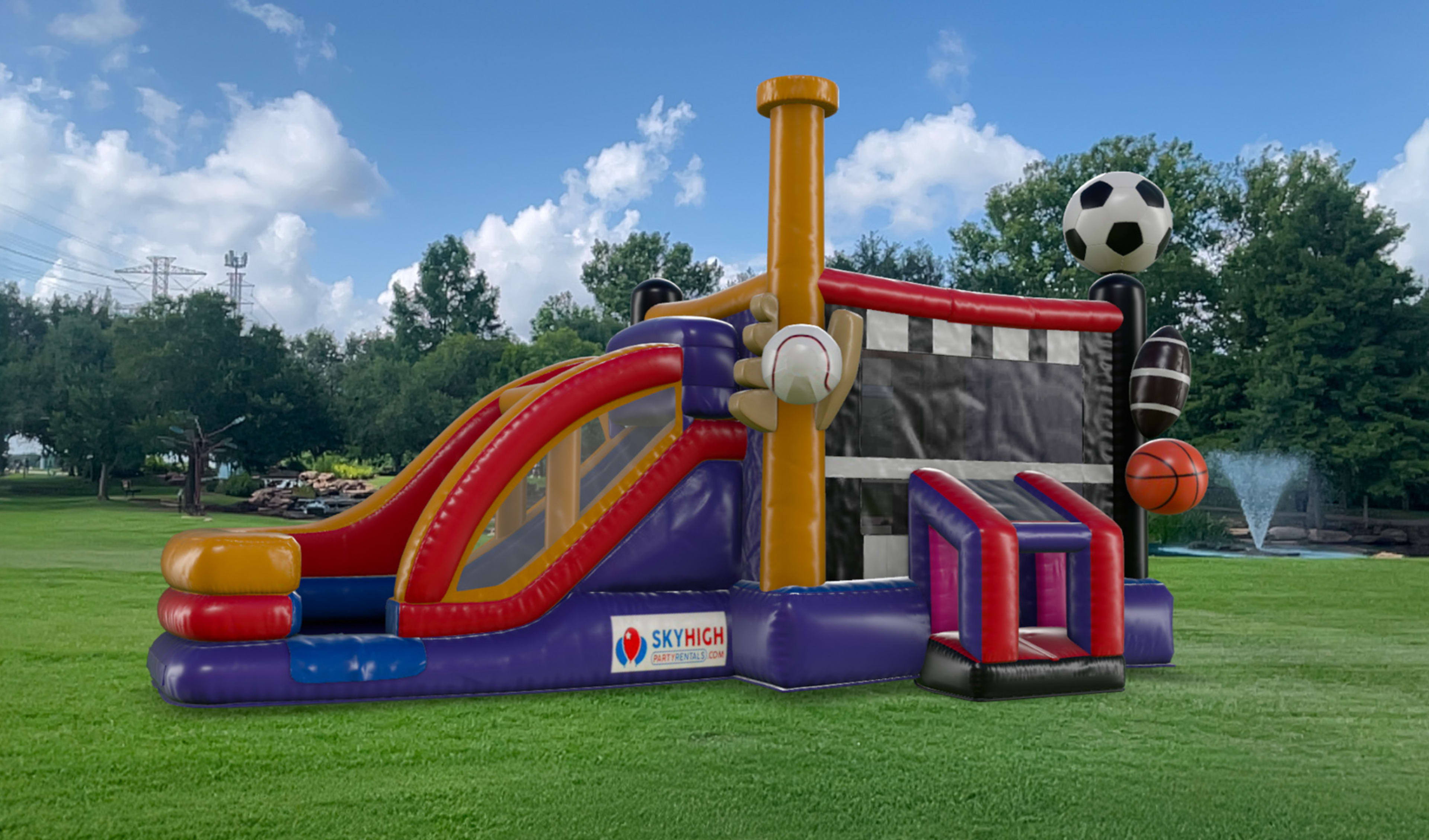 Inflatable Football baseball basketball Sports Themed Bounce House Combo