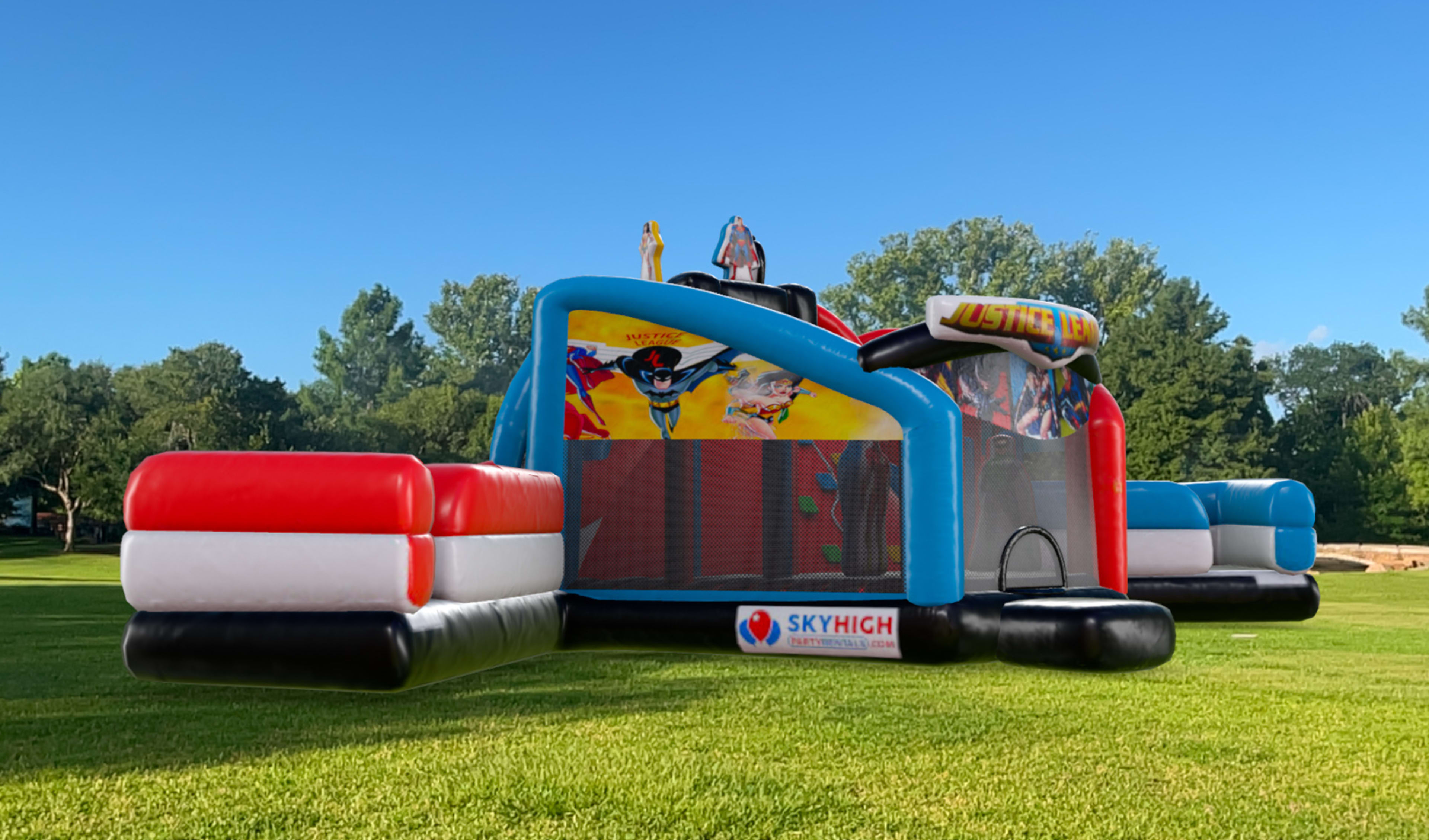 Justice League Bounce House Obstacle Course