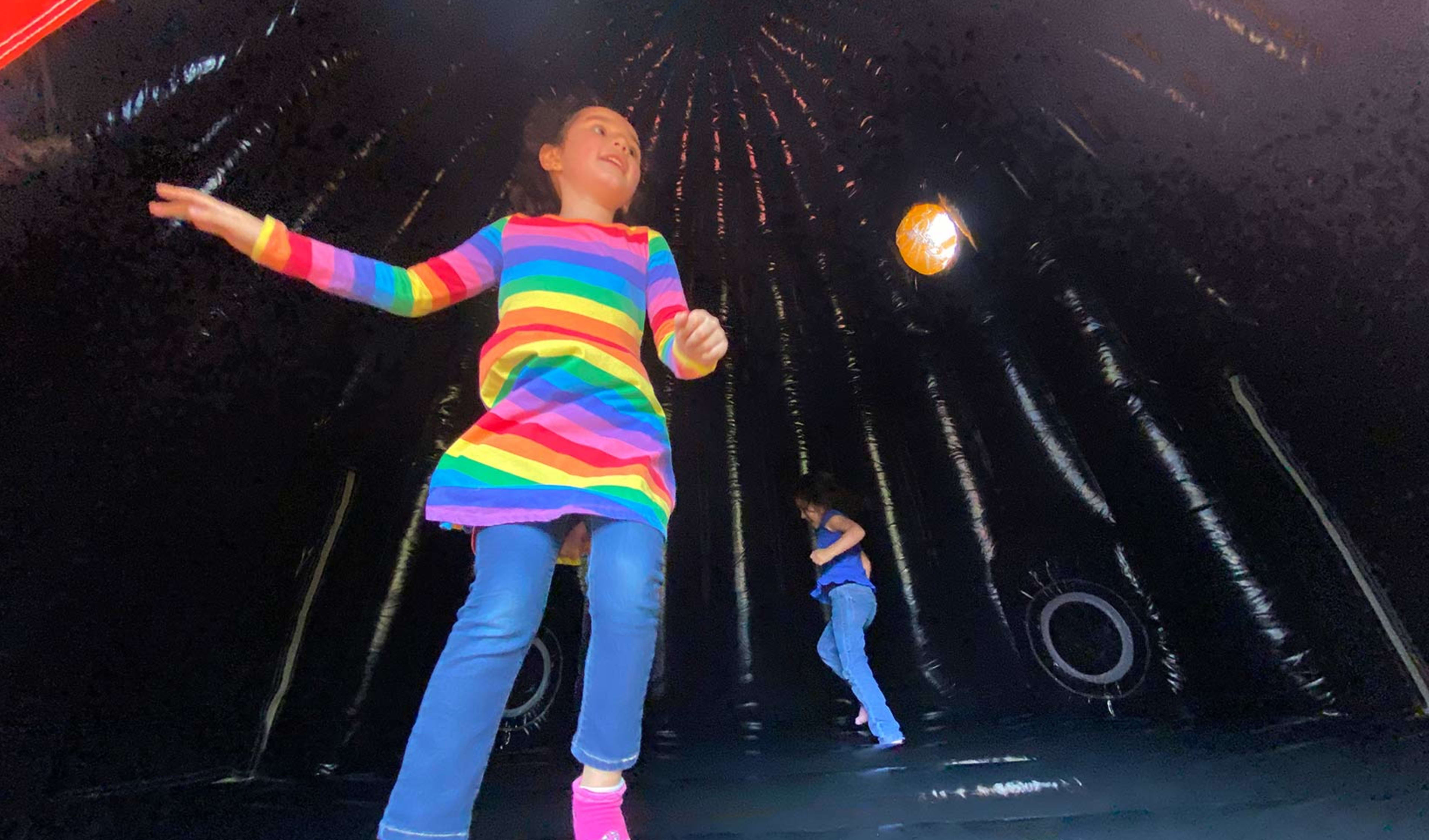 Texas Inside Disco Dome Bounce House