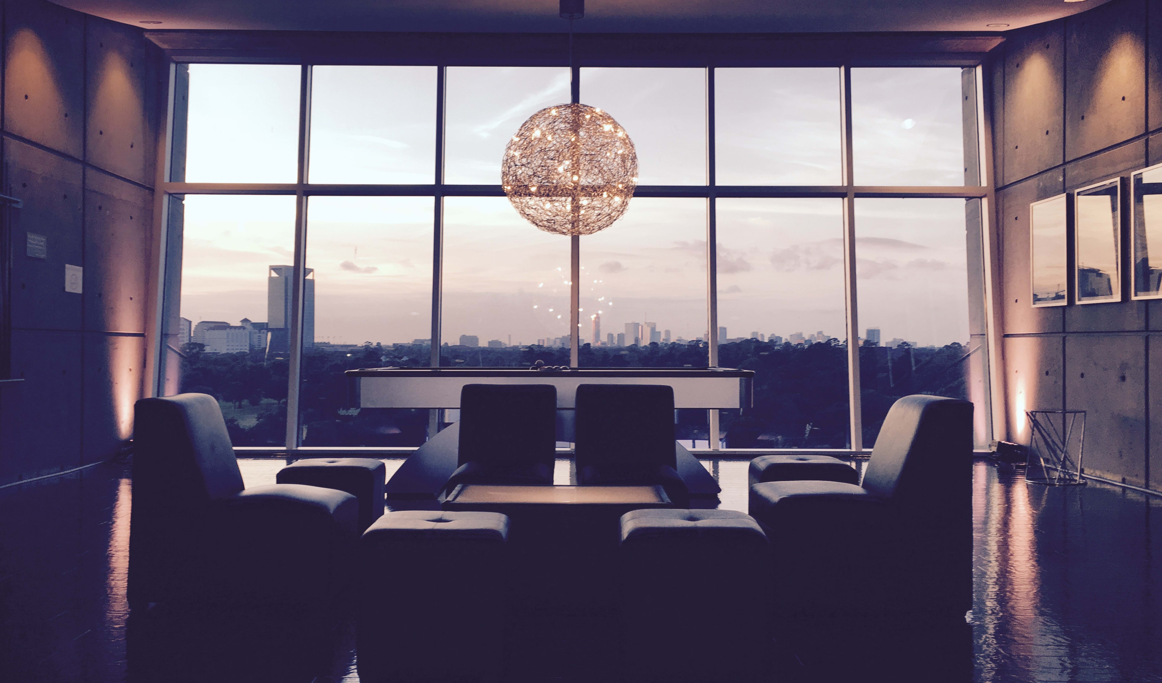 Black 8 Person Lounge Furniture Set Rentals