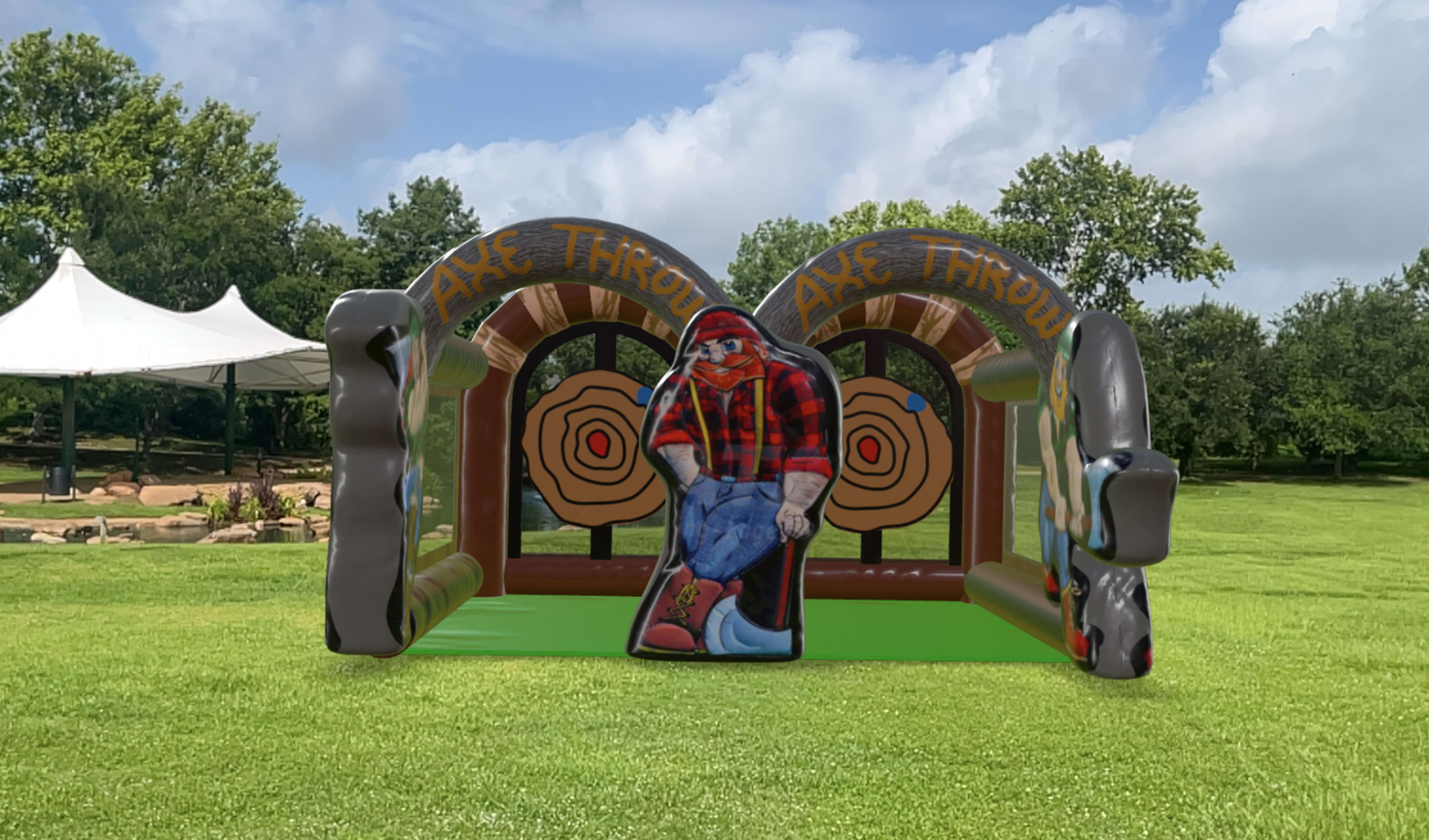 Inflatable Axe Throwing Interactive Game Rental for Parties