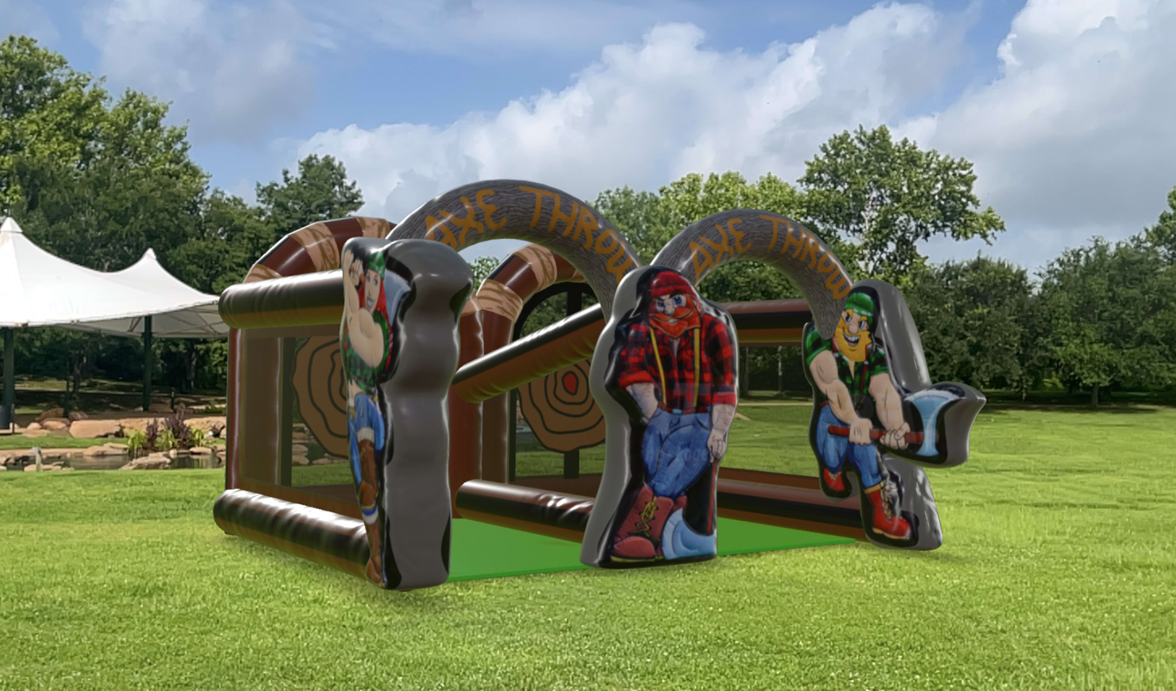 Inflatable Axe Throwing Interactive Game Rental for Parties