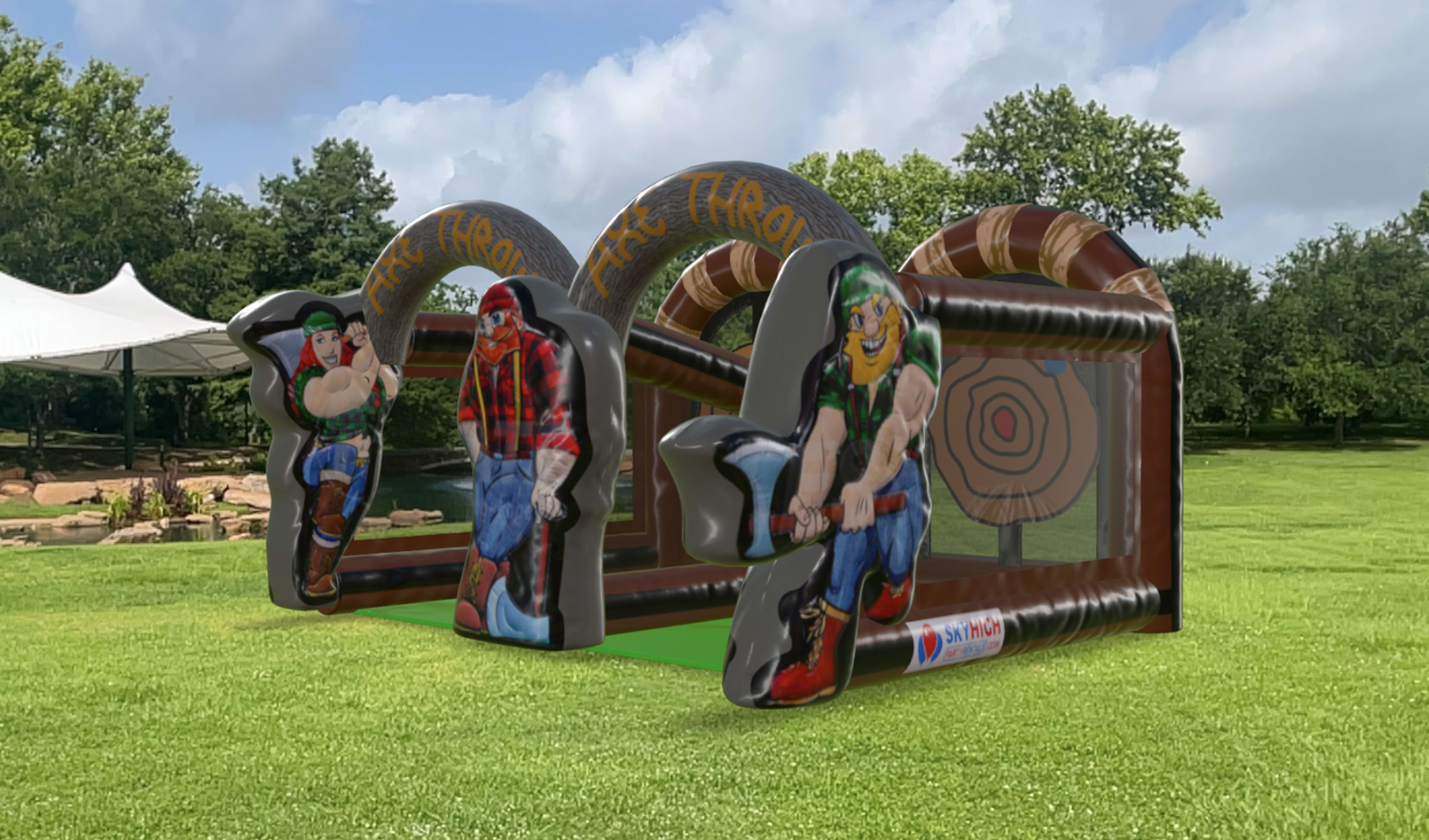 Inflatable Axe Throwing Interactive Game Rental for Parties