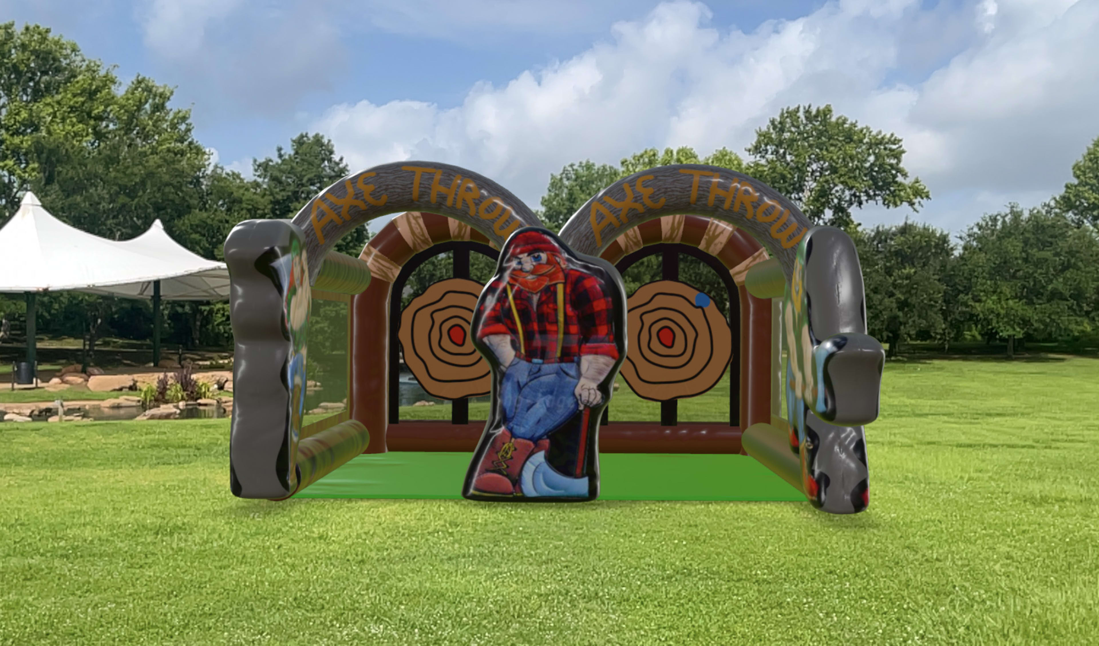 Inflatable Axe Throwing Interactive Game Rental for Parties