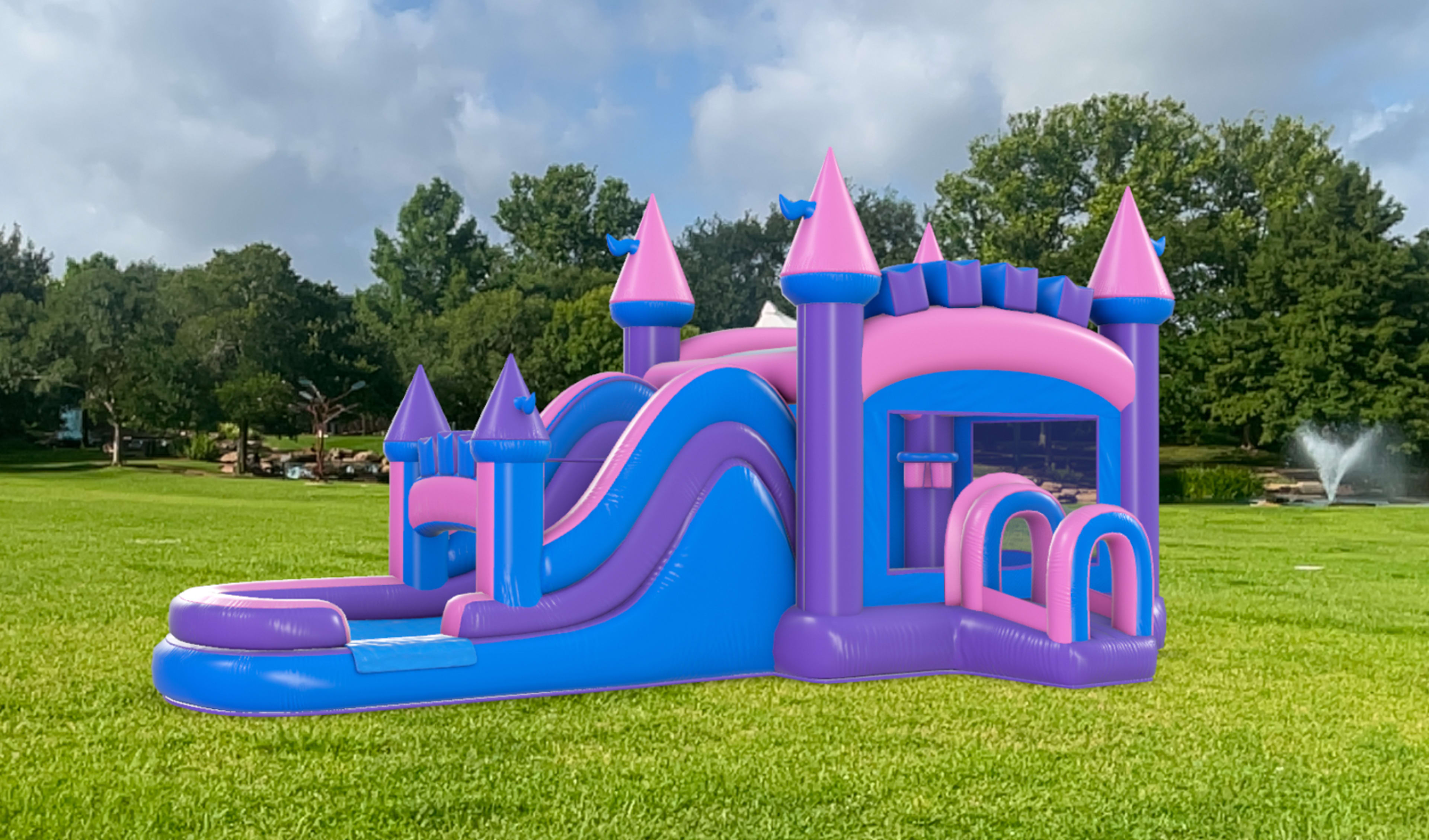 Mega Pink Bounce House Combo Rentals