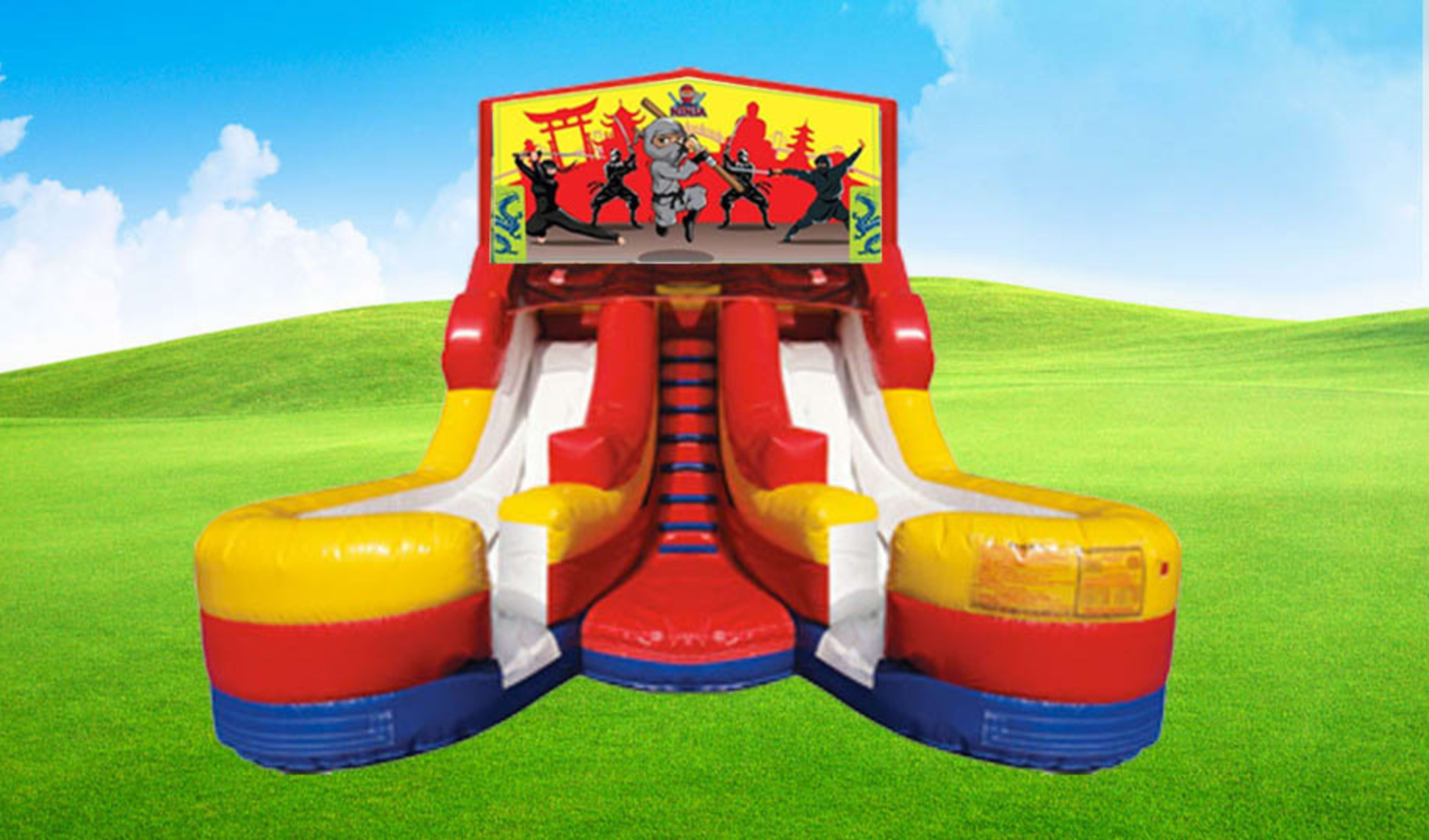Double Lane Ninja Karate Slide Rental