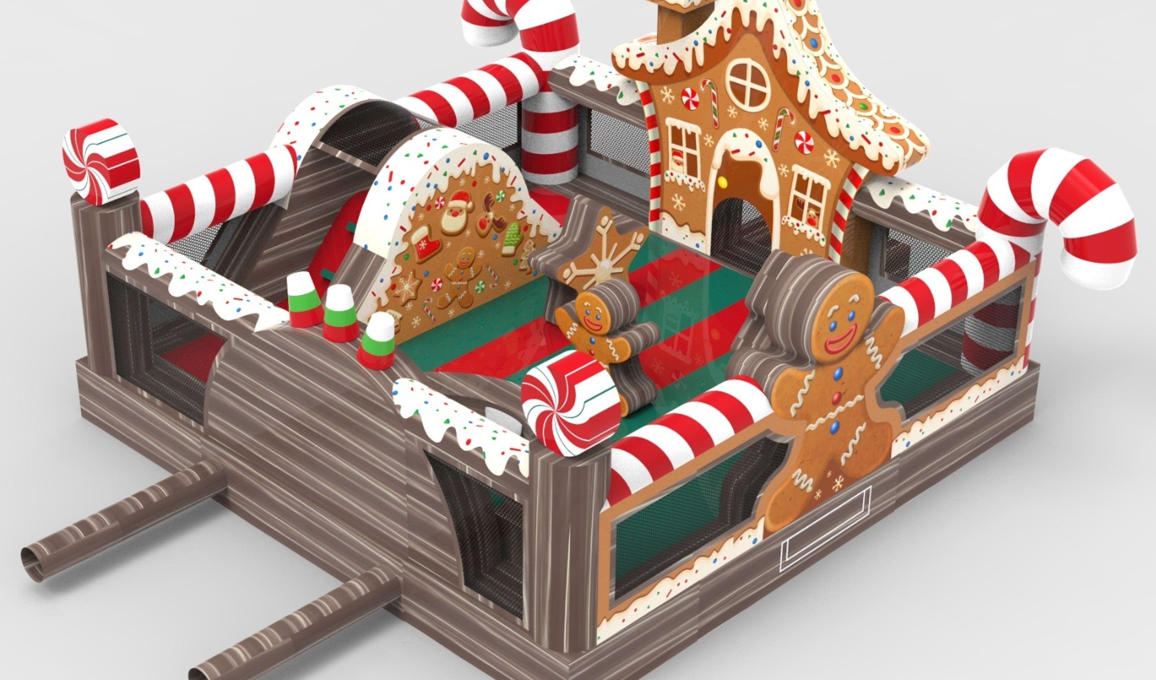 Christmas Gingerbread Moonwalk Rental