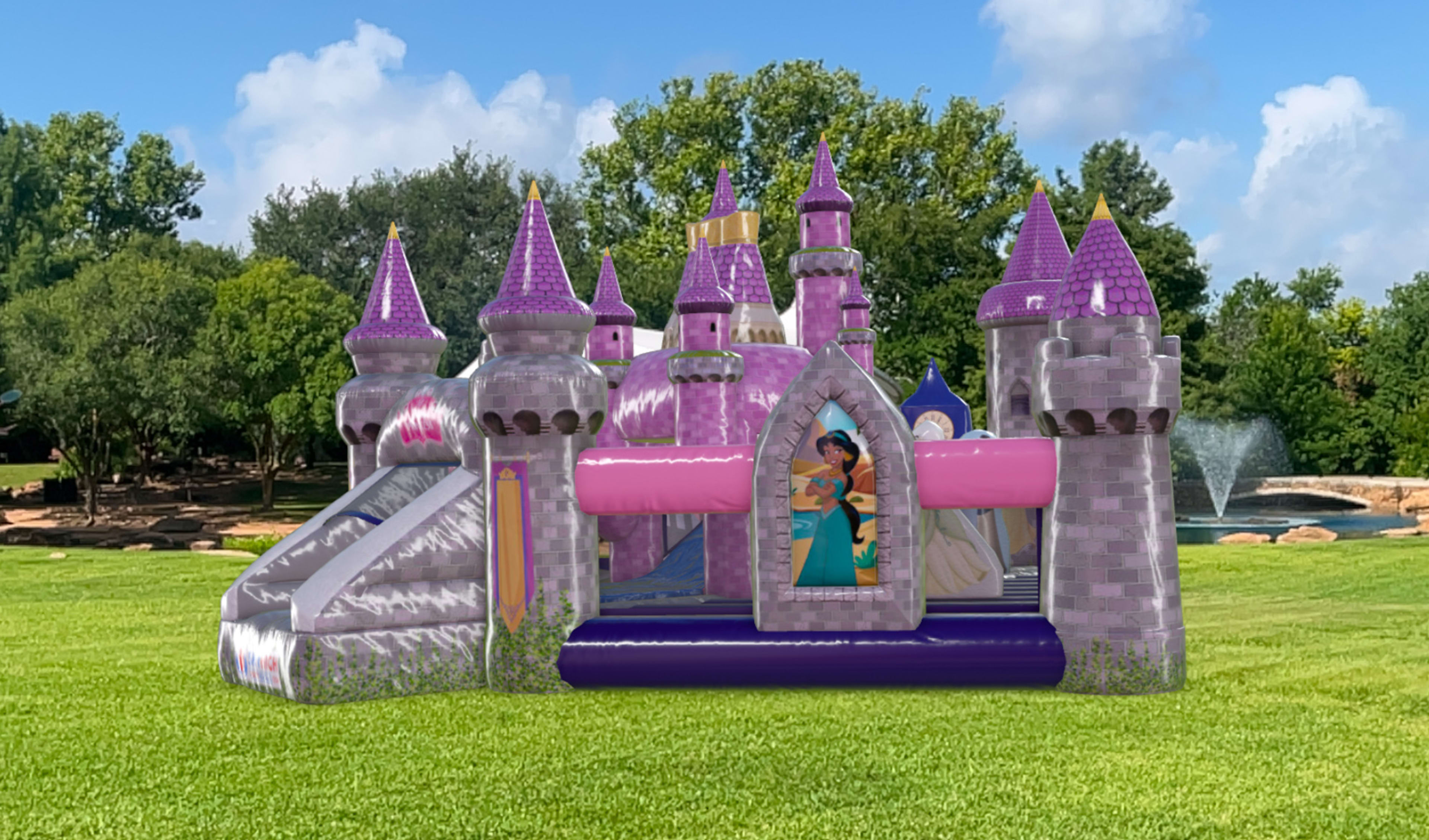 Princess Toddler Soft Play Bounce House Rentals on Grass